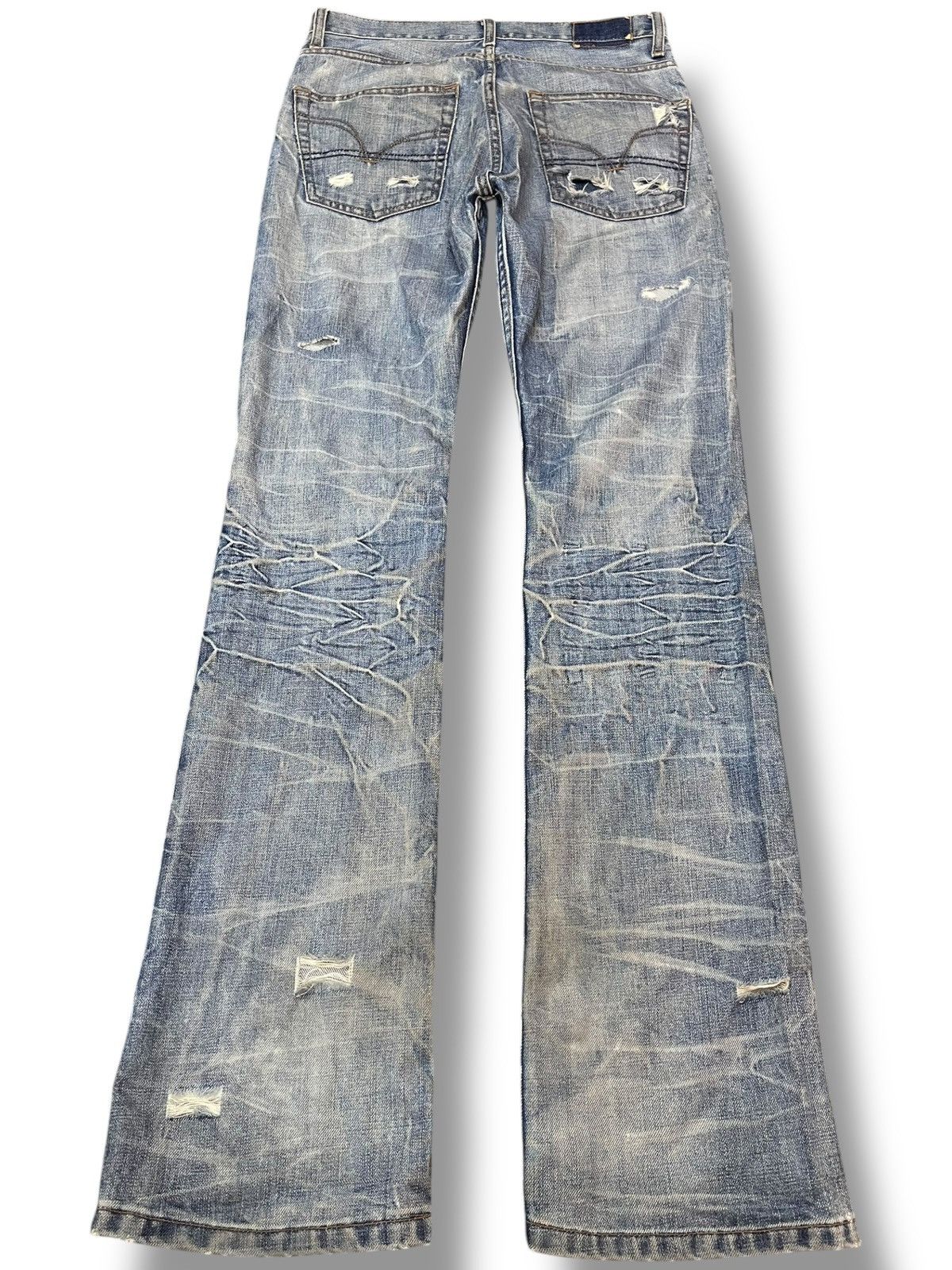 If Six Was Nine Vintage Casucci Ripped Faded Clawmark Distressed Denim Size US 29 - 5 Thumbnail