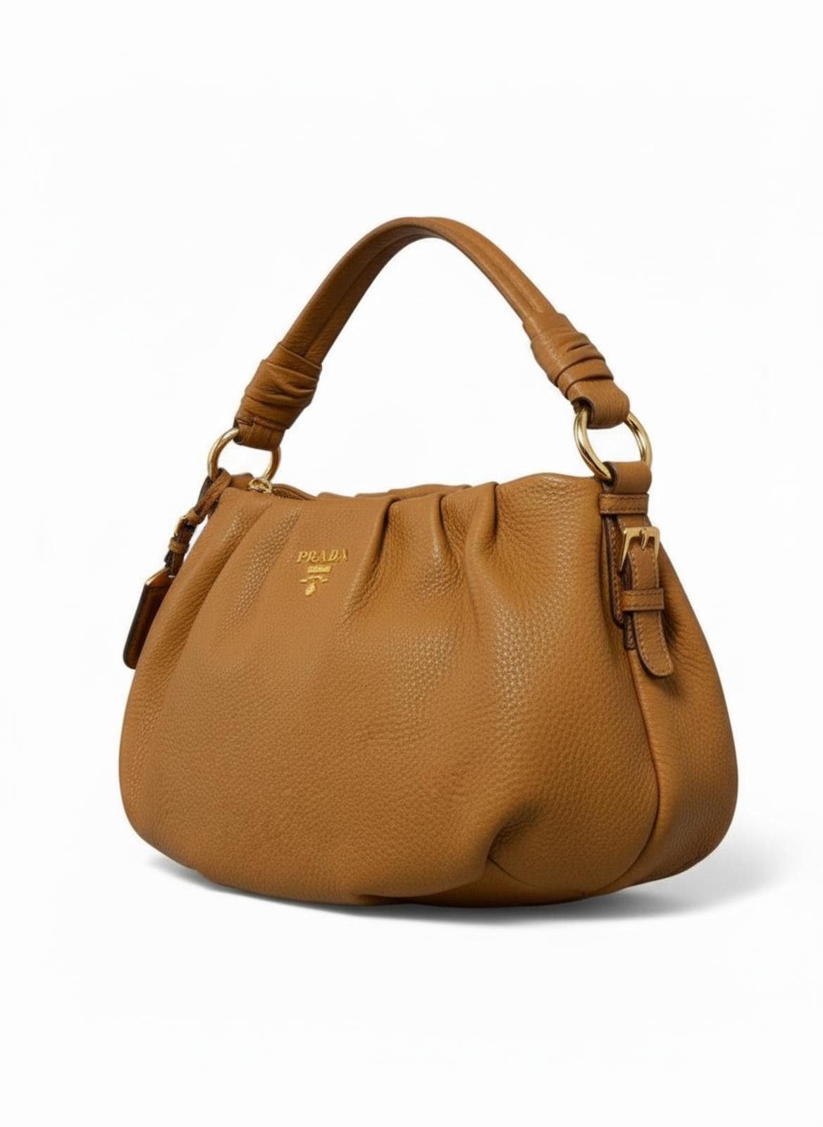 Prada Prada - Brown Leather Handbag Size ONE SIZE - 1 Thumbnail