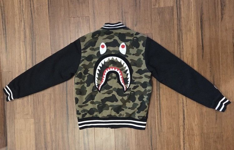Bape Bape Shark Sweat Varsity Jacket Size US S / EU 44-46 / 1 - 2 Thumbnail