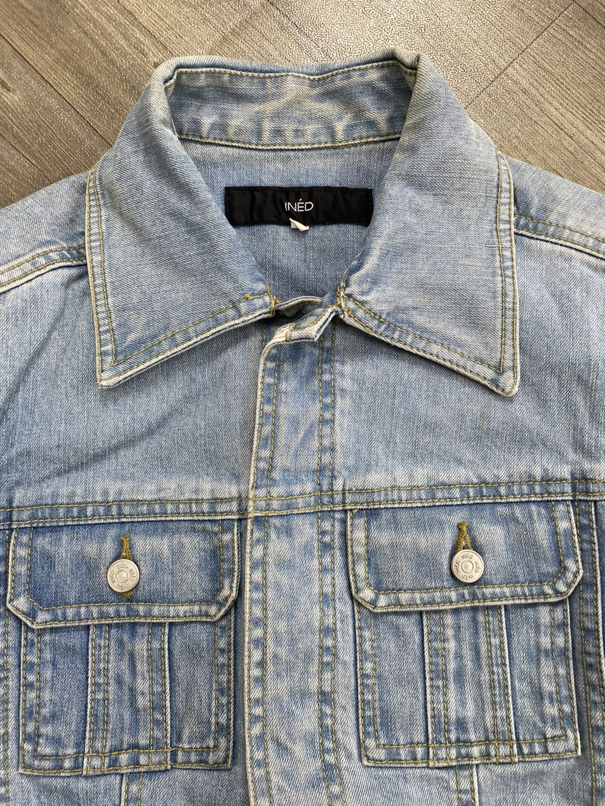 Japanese Brand Vintage Ined Homme Yohji Yamamoto Denim Jacket Size XS / US 0-2 / IT 36-38 - 4 Thumbnail