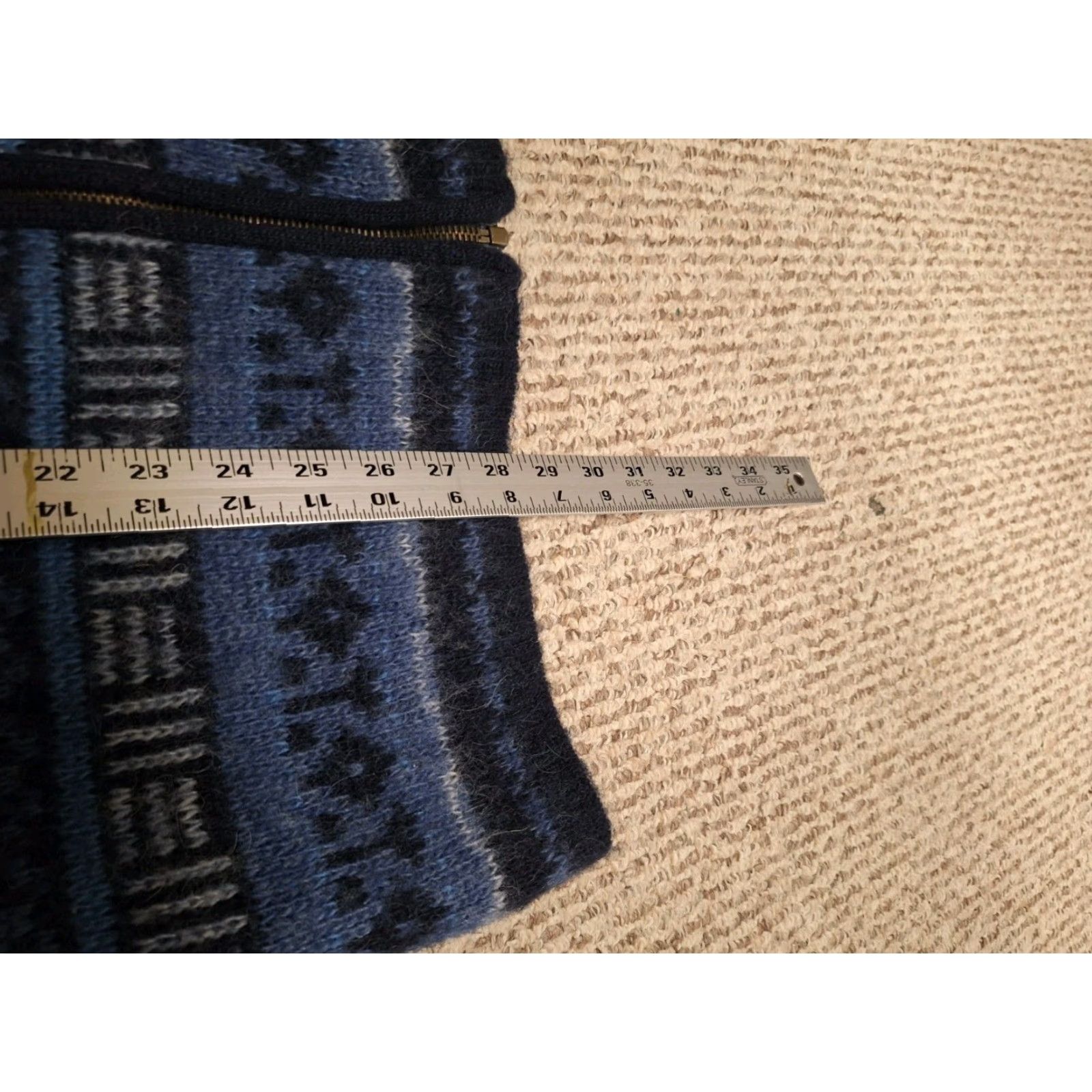Vintage VINTAGE Icewear Iceland Nordic Cardigan Sweater L Women Blue 100% Wool Zip Fur Collar Size L / US 10 / IT 46 - 4 Thumbnail