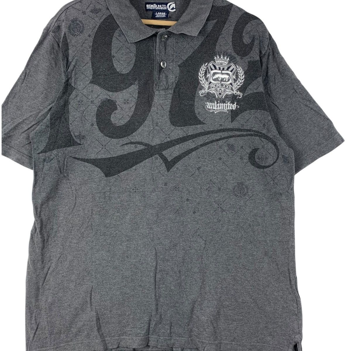 Ecko Unltd. Vintage ECKO UNLTD TDMK Embroidered Baggy Polo Tee Shirt Size US L / EU 52-54 / 3 - 3 Thumbnail