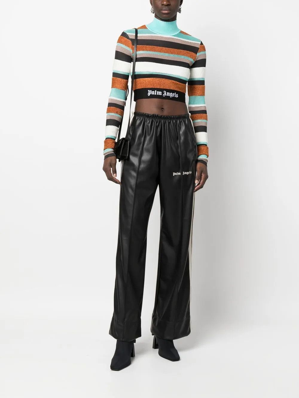 Palm Angels o1y1225 Turtleneck Sweater in Multicolor Size L / US 10 / IT 46 - 4 Thumbnail
