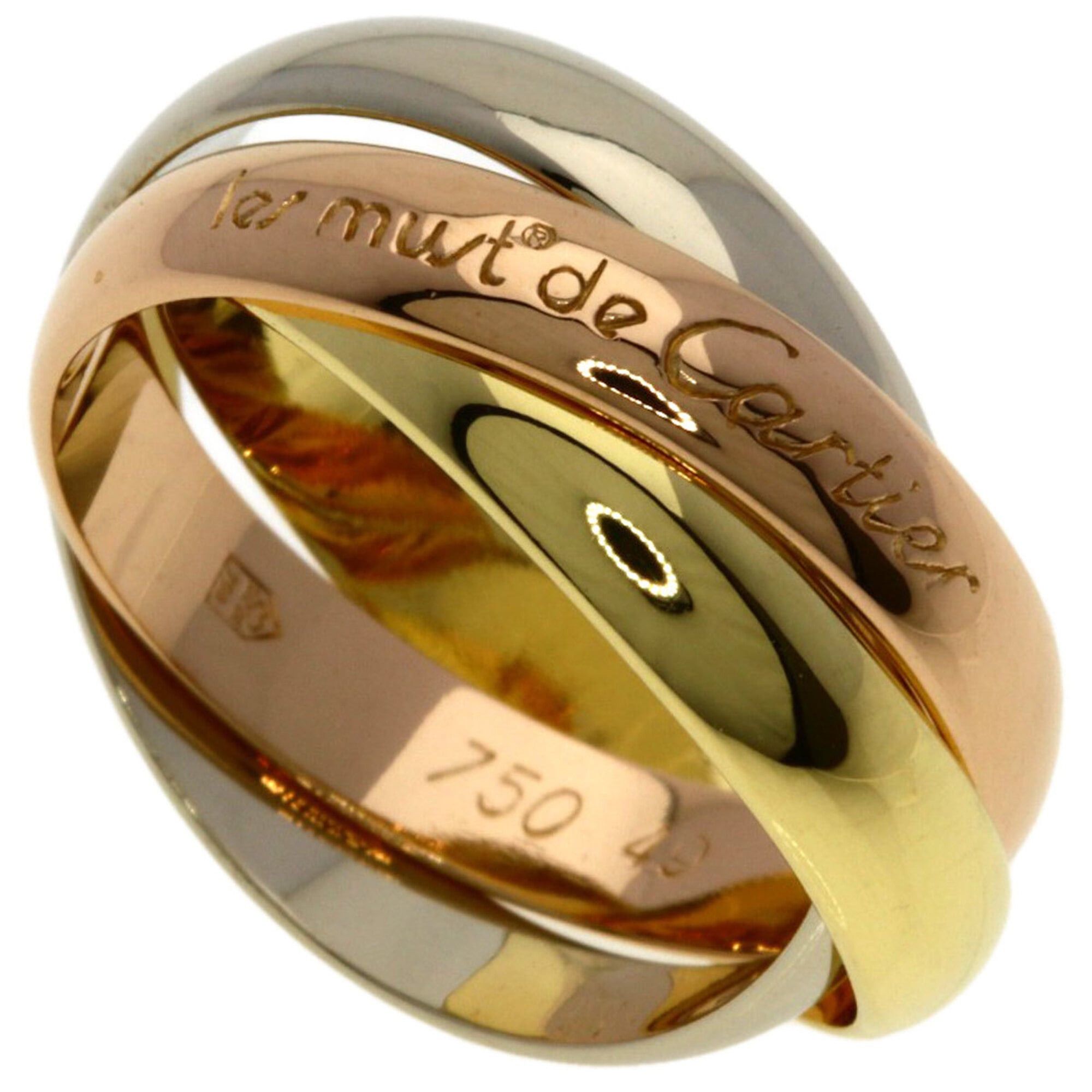 Cartier Cartier Trinity #49 Ring - 18K Yellow Gold/18K White Pink Gold Women's CARTIER Size ONE SIZE - 1 Thumbnail