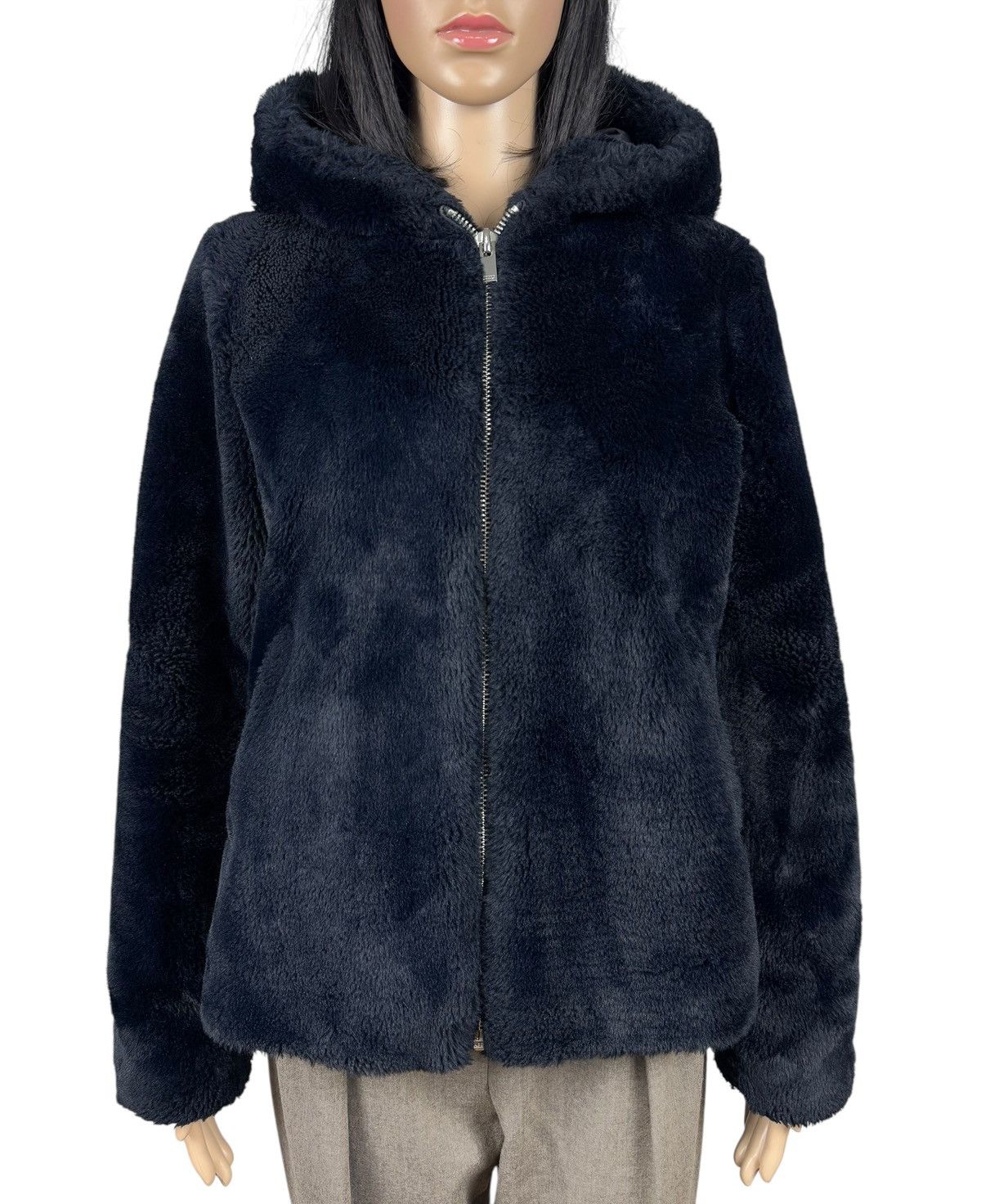 Other Claudie Pierlot Faux Fur Coat Hooded Full Zip size FR36 Size XS / US 0-2 / IT 36-38 - 3 Thumbnail