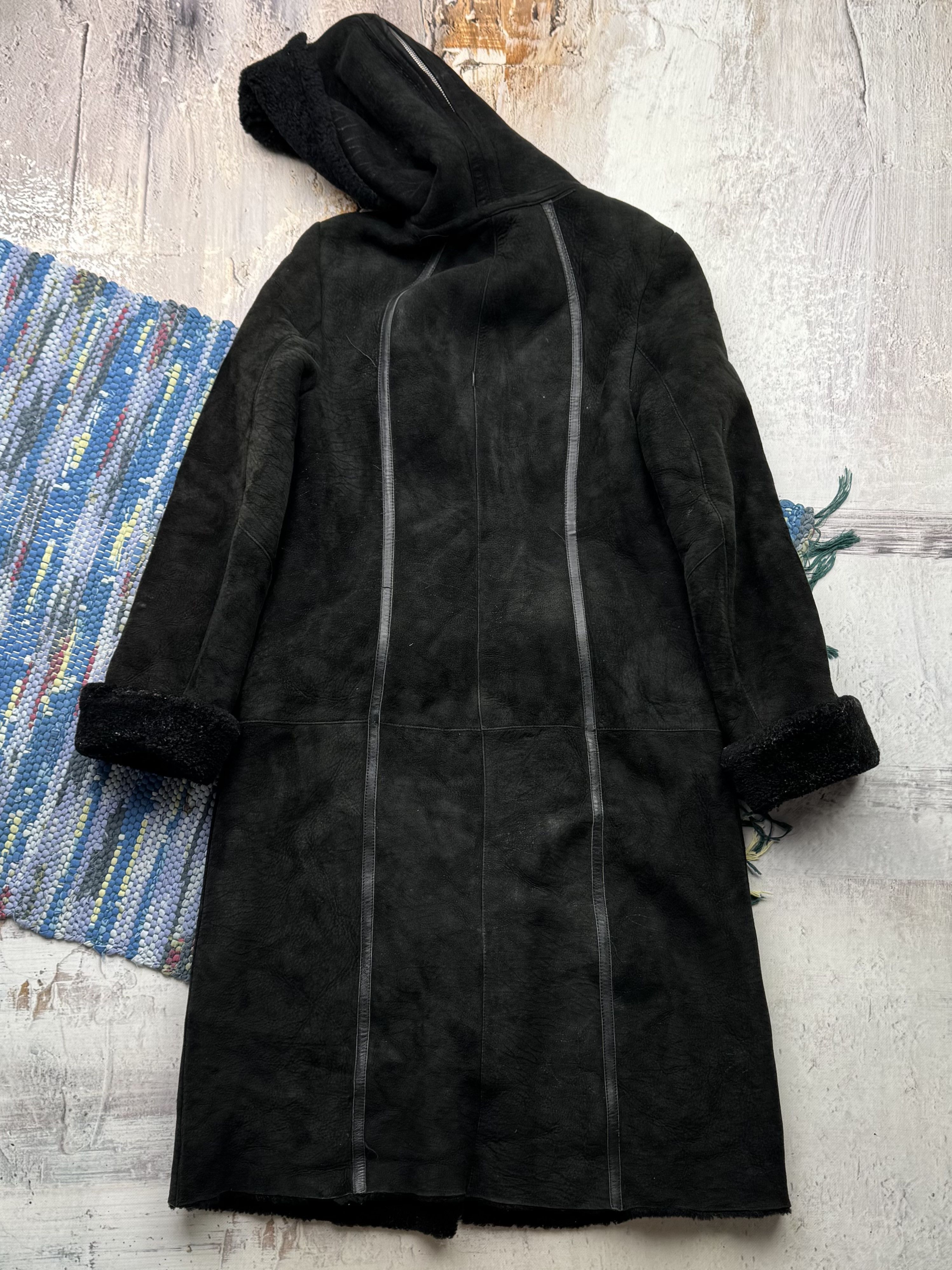 Japanese Brand Vintage Real Sheepskin Hooded Coat D15(584)A789 Size M / US 6-8 / IT 42-44 - 10 Thumbnail