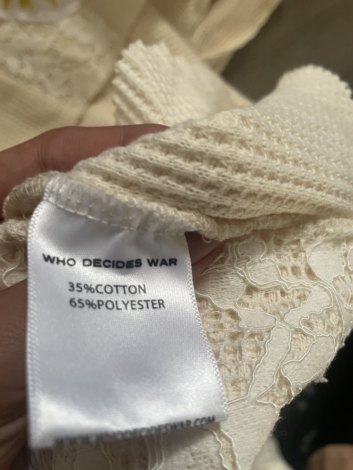 Other Who Decides War Thermal Hooded Pullover in Cream Size S / US 4 / IT 40 - 6 Thumbnail