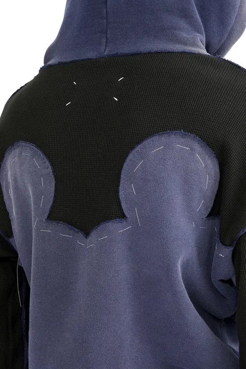 Maison Margiela o1mle0326 Margiela Western Decortique Hoodie in Vintage Blue Size US L / EU 52-54 / 3 - 6 Thumbnail