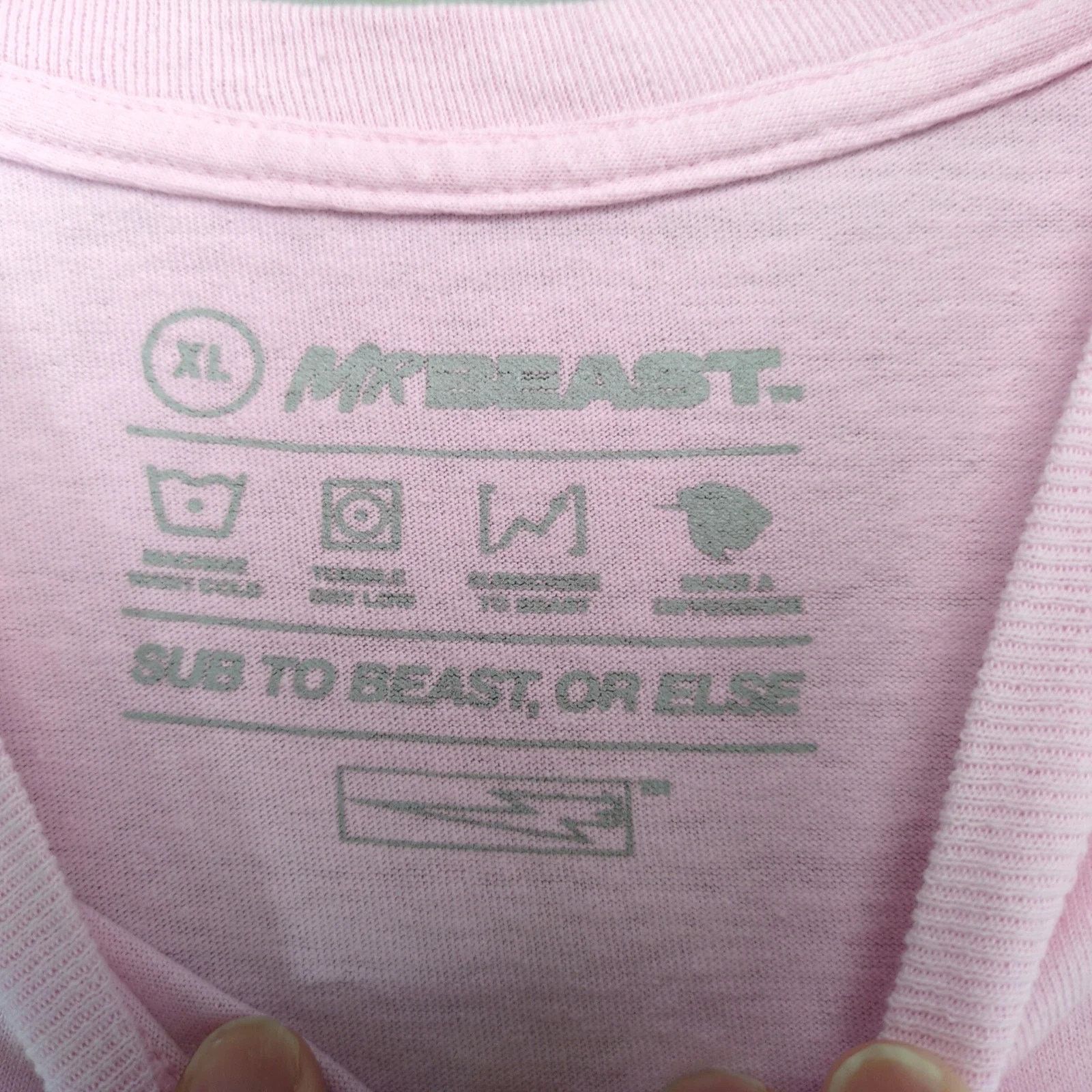 Other Early Limited-Time Mr Beast Sub or Else Pink LS T-Shirt Size US XL / EU 56 / 4 - 4 Thumbnail
