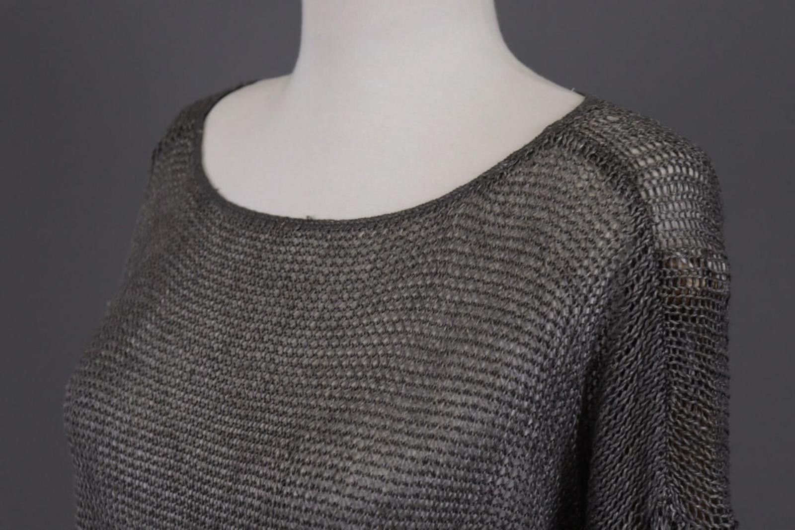 Denim & Supply Ralph Lauren Denim & Supply Ralph Lauren Gray Crochet Knit Sweater Size S Size S / US 4 / IT 40 - 6 Thumbnail