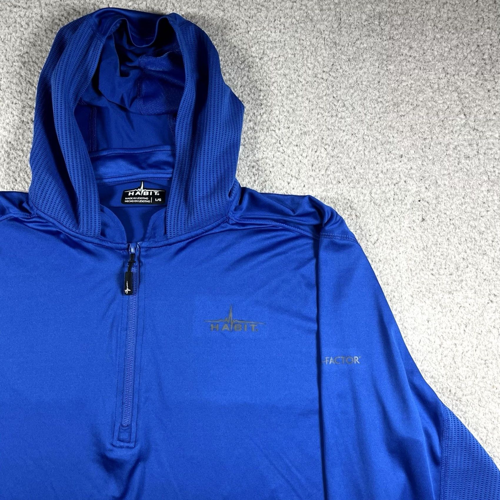 Habitat Habit Hoodie Mens L Blue Long Sleeve Lightweight Performance Fishing Outdoor Size US L / EU 52-54 / 3 - 5 Thumbnail
