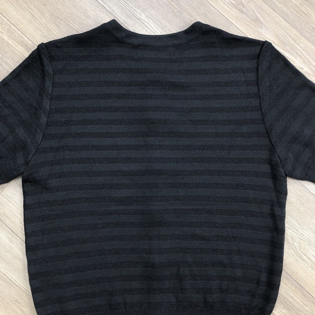 Vintage × Yves Saint Laurent Luxury Yves Saint Laurent YSL Stretch Striped Button Up Tee Size XS / US 0-2 / IT 36-38 - 10 Thumbnail