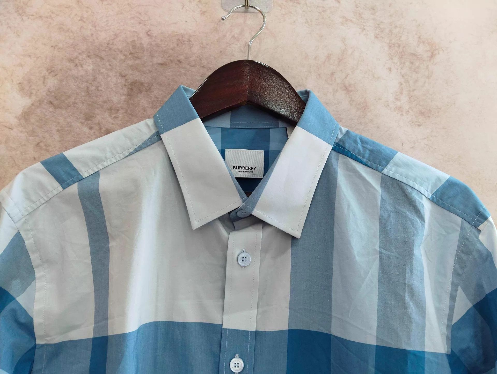 Burberry Burberry Check Long Sleeve Shirt Sky Blue XL Size US XL / EU 56 / 4 - 3 Thumbnail