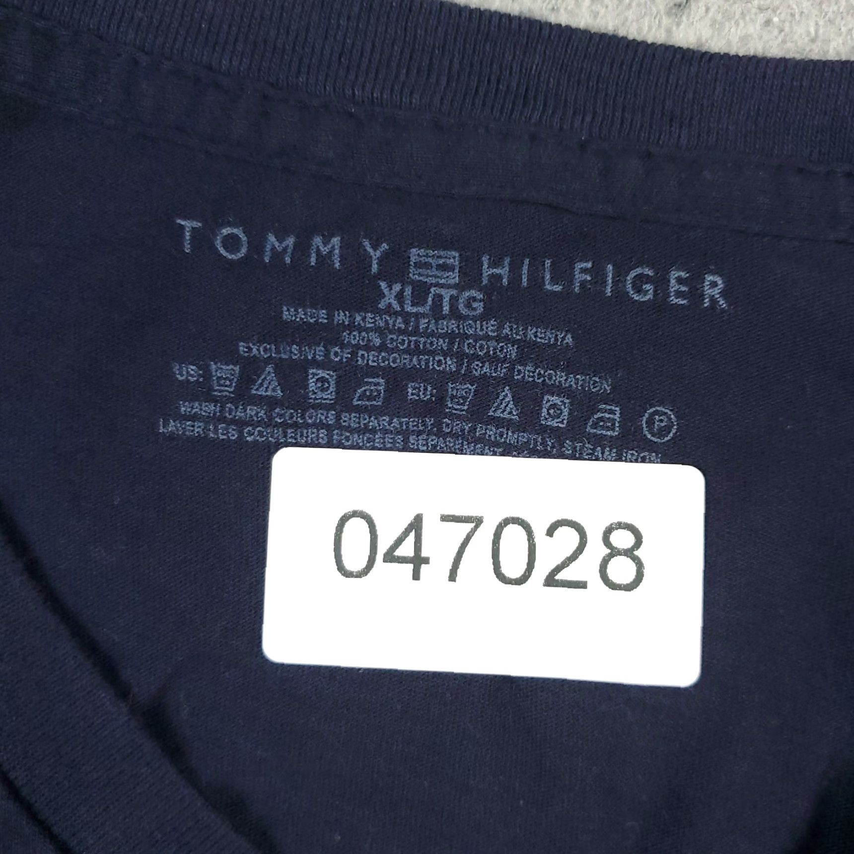 Tommy Hilfiger Tommy Hilfiger Shirt Mens XL Navy Blue Casual Short Sleeve Cotton Crew Neck Size US XL / EU 56 / 4 - 7 Thumbnail
