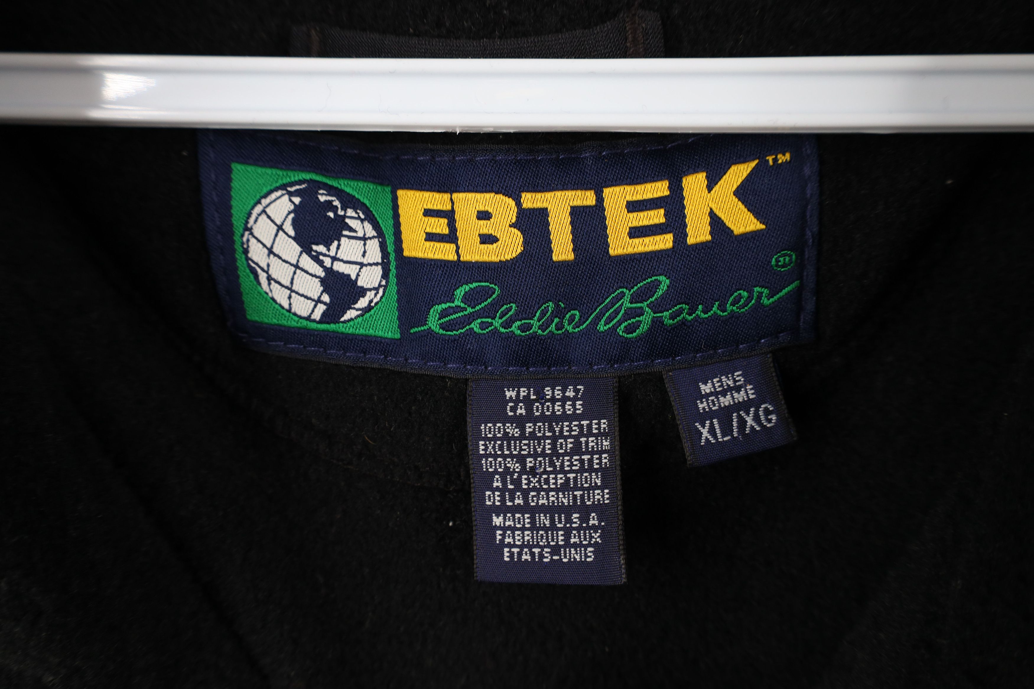 Eddie Bauer × Vintage Vintage 90s Eddie Bauer EbTek Fleece Vest Jacket Black USA Size US XL / EU 56 / 4 - 6 Thumbnail