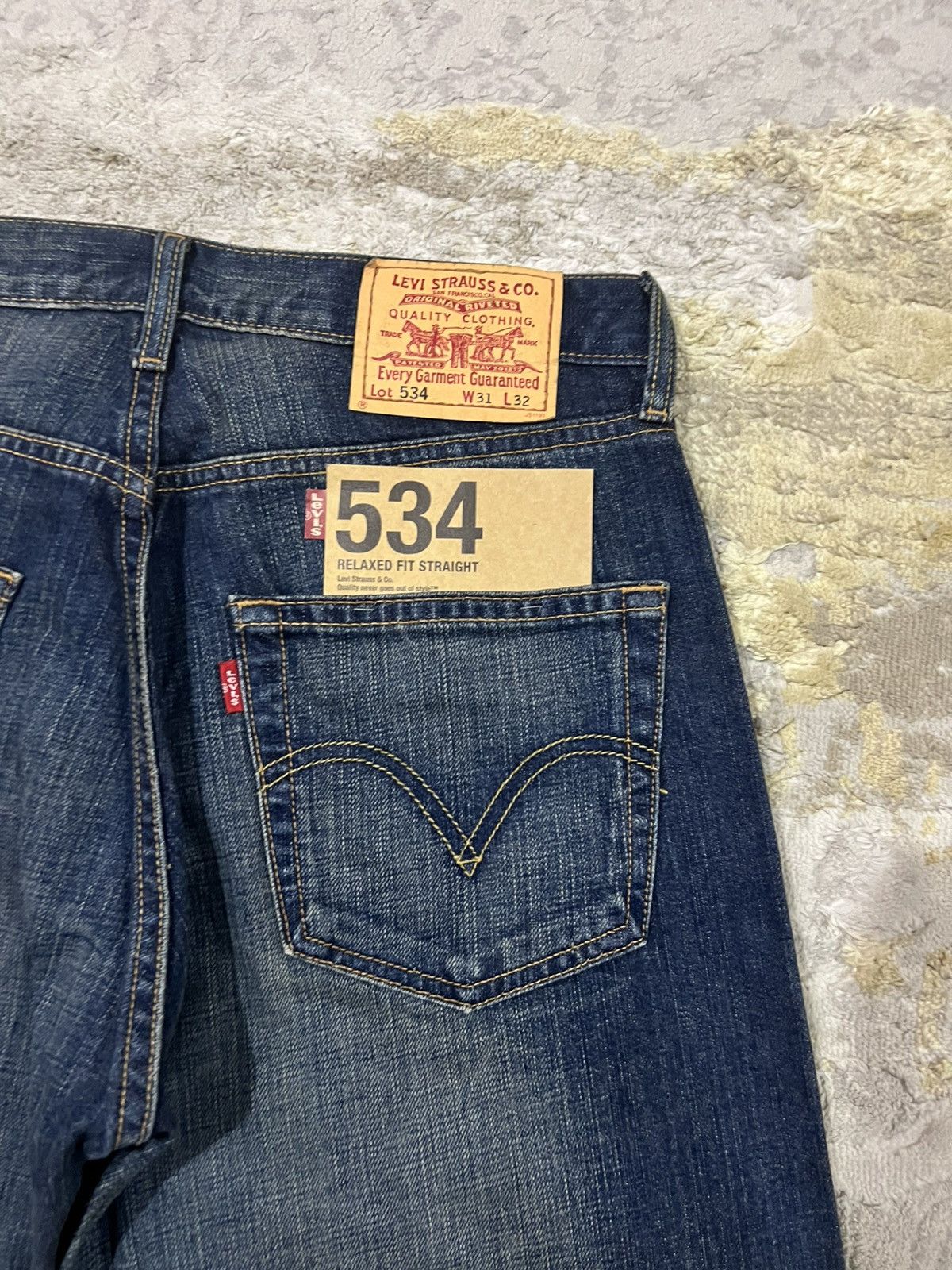 Levi's NWT LEVIS 534 Japan Relaxed Fit Straight Denim Red Tab Jeans Size US 31 - 5 Thumbnail