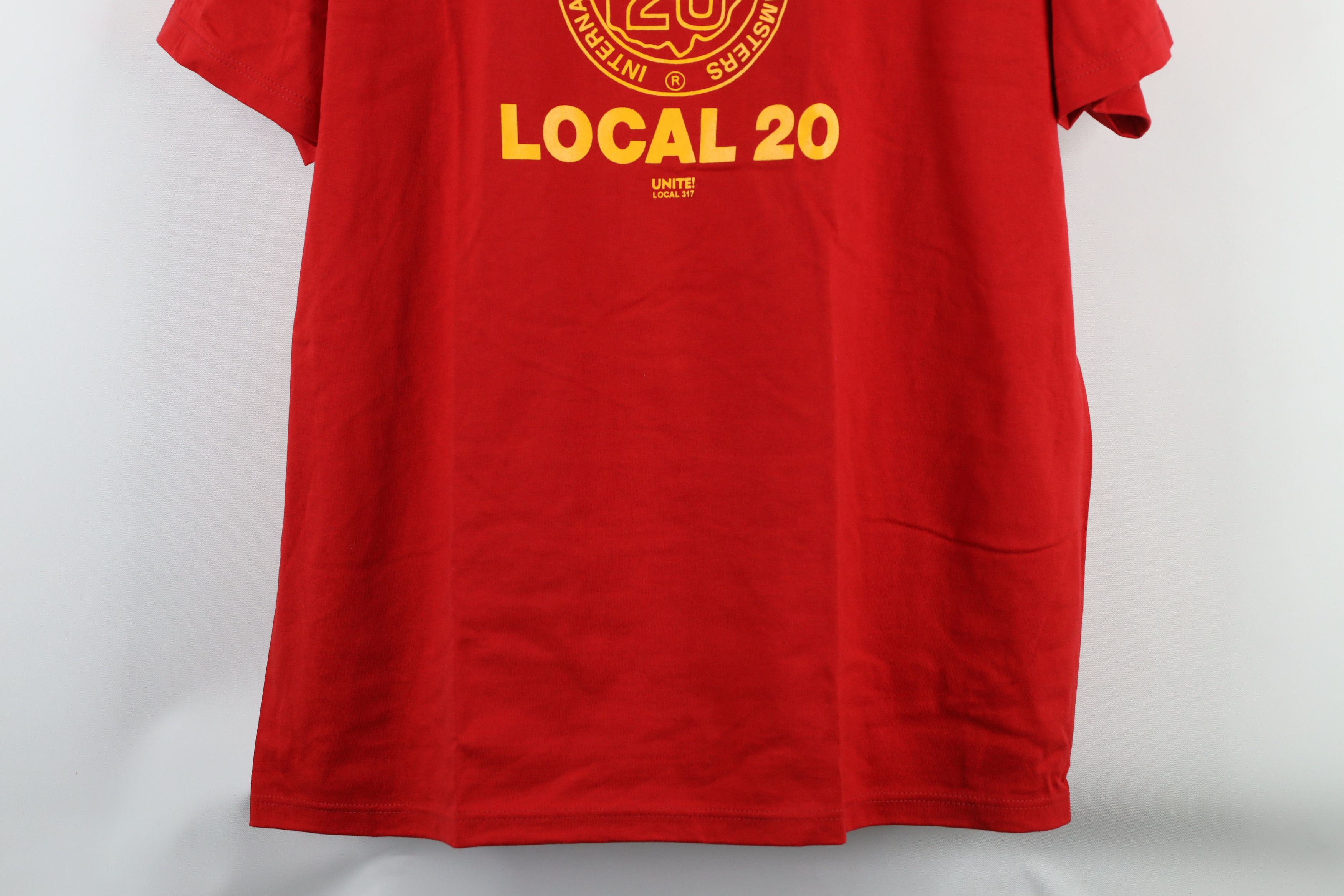 Vintage Vintage 90s Out Teamsters Local 20 Union T-Shirt Red USA Size US XL / EU 56 / 4 - 3 Thumbnail