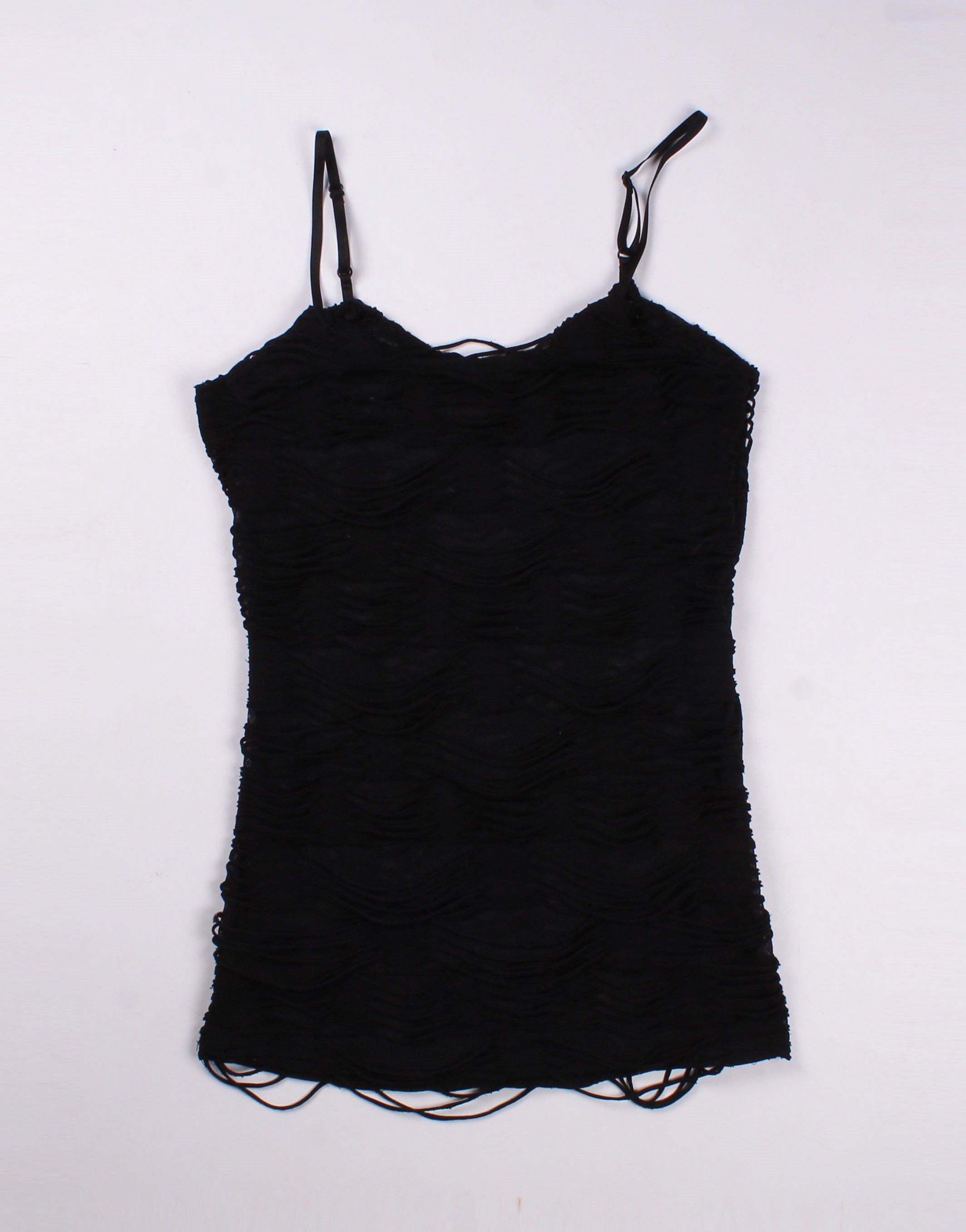Vintage Vintage Queen Of Darkness Mesh Goth Grunge Textured Tank Top Size M / US 6-8 / IT 42-44 - 4 Thumbnail