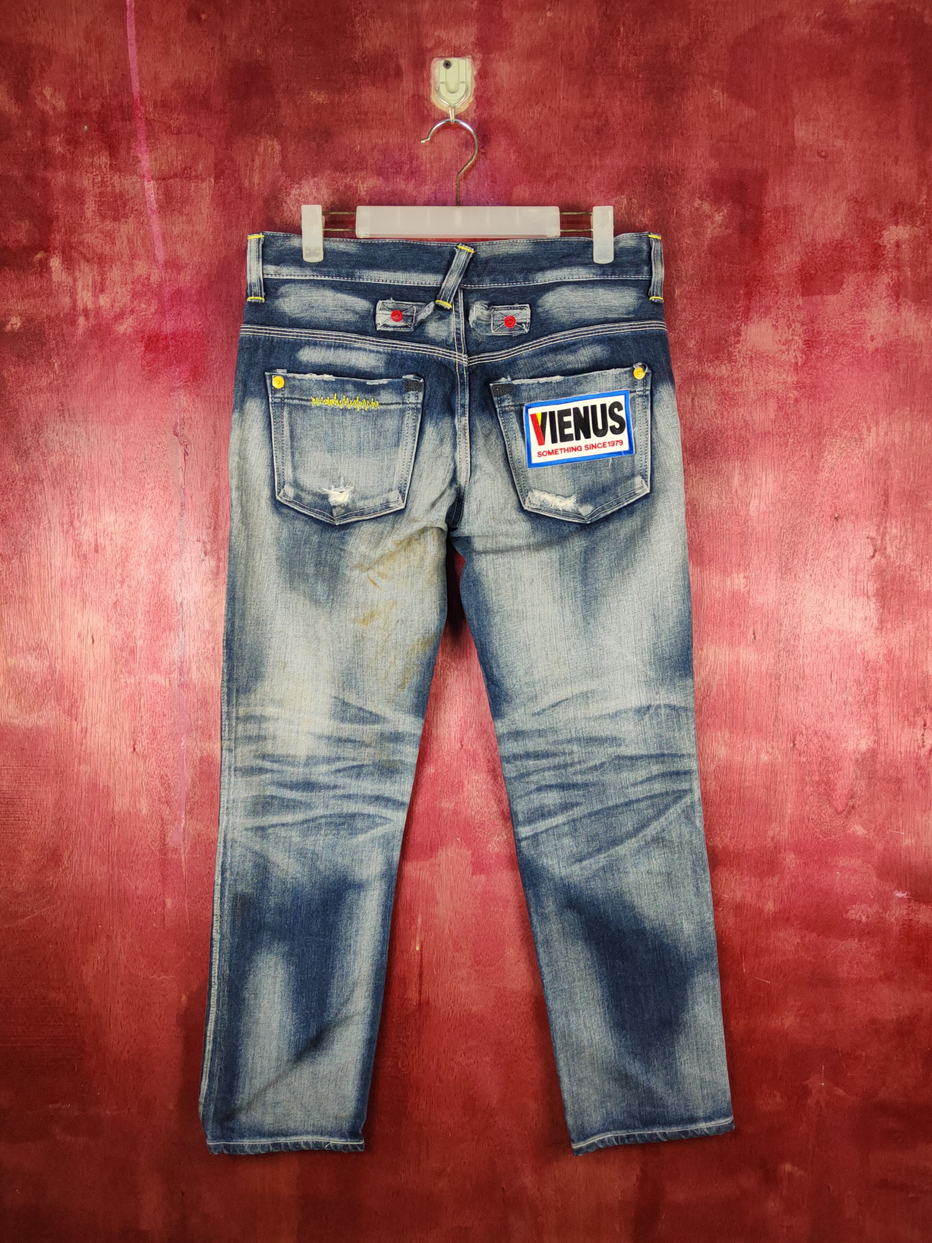 Edwin Something-Edwin venus Blue Distressed faded Denim #S1592 Size US 31 - 8 Thumbnail