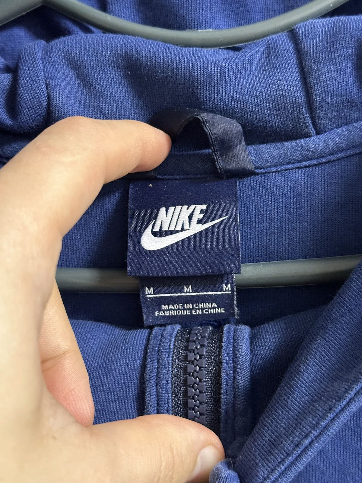 Nike Rare Vintage Zip Hoodie Nike Nylon Hood Swoosh Drill. Size US M / EU 48-50 / 2 - 10 Thumbnail