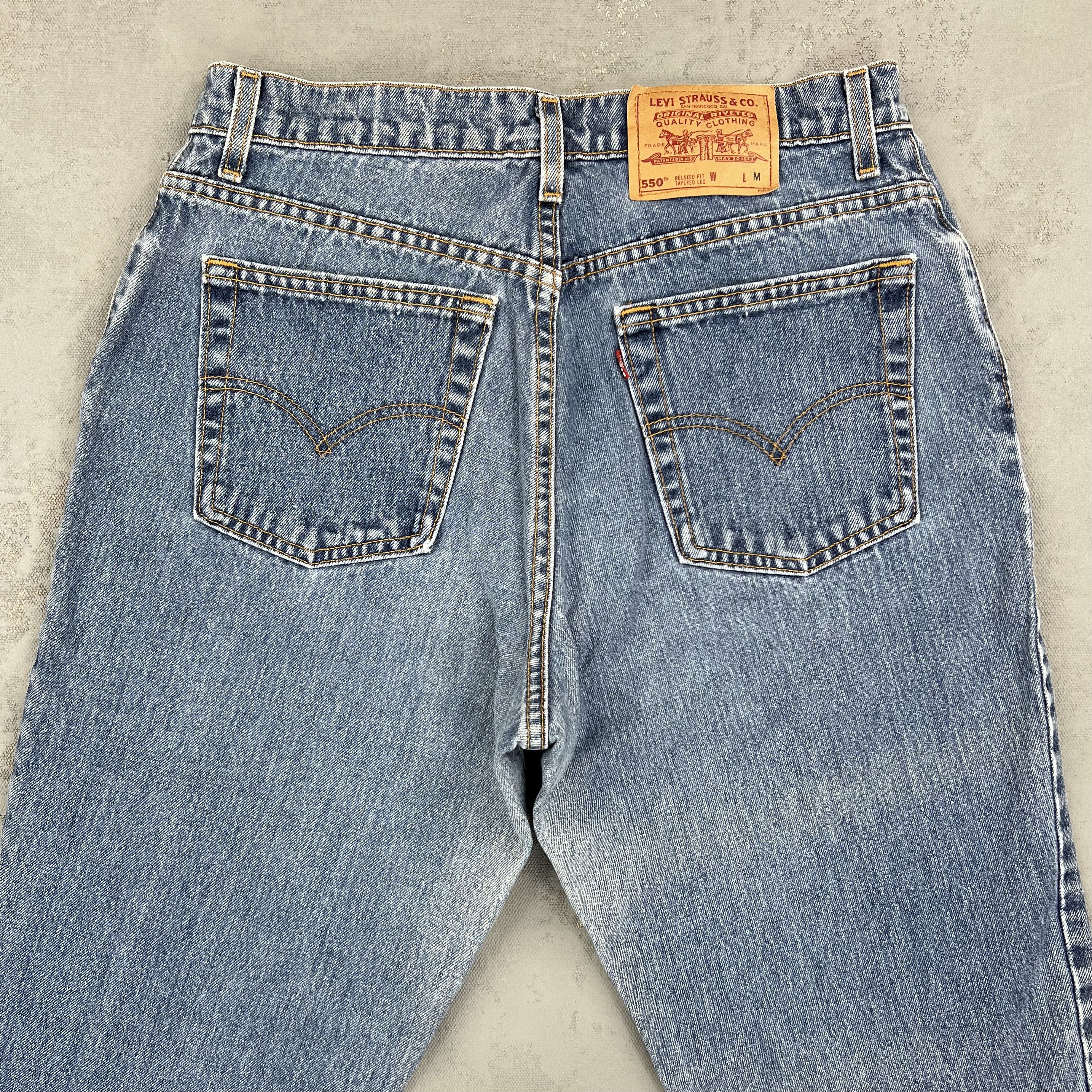 Levi's Vintage 1997 Levi's 550 Relaxed Tapered Jeans MADE IN USA Size 31" - 7 Thumbnail