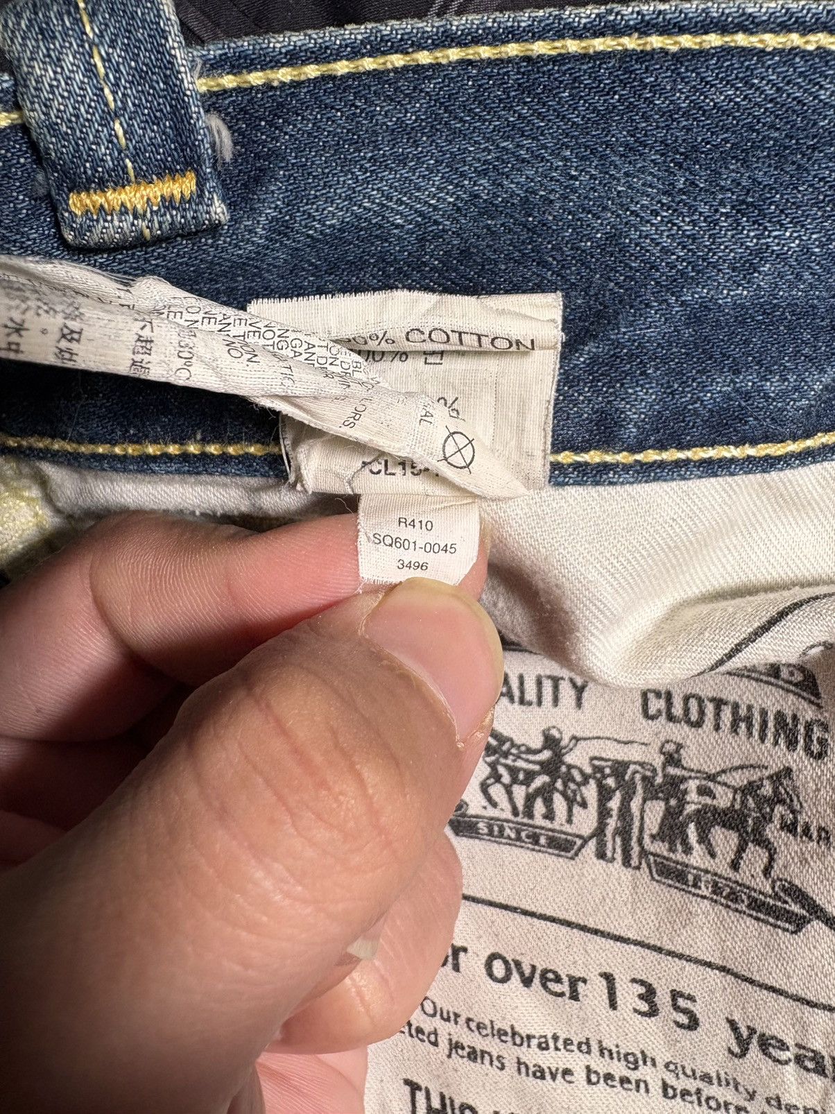 Levi's Vintage Clothing Rare Levi’s 601 Straight Fit Denim - Distressed - 36x34 Size US 36 / EU 52 - 13 Thumbnail