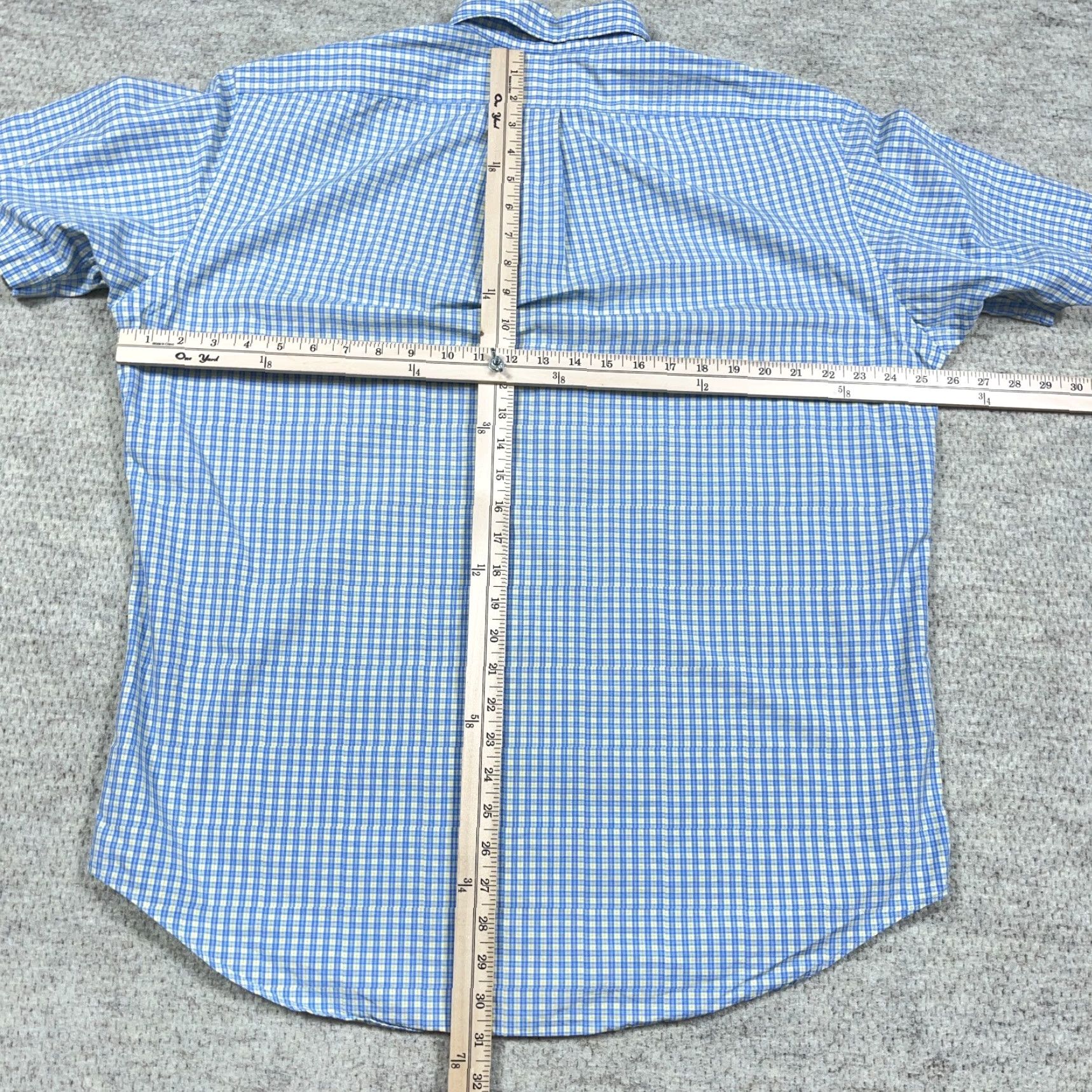 Ralph Lauren Ralph Lauren Shirt Men Large Plaid Button-Up Classic Fit Blue Yellow Camp Poplin Fade? Size US L / EU 52-54 / 3 - 6 Thumbnail