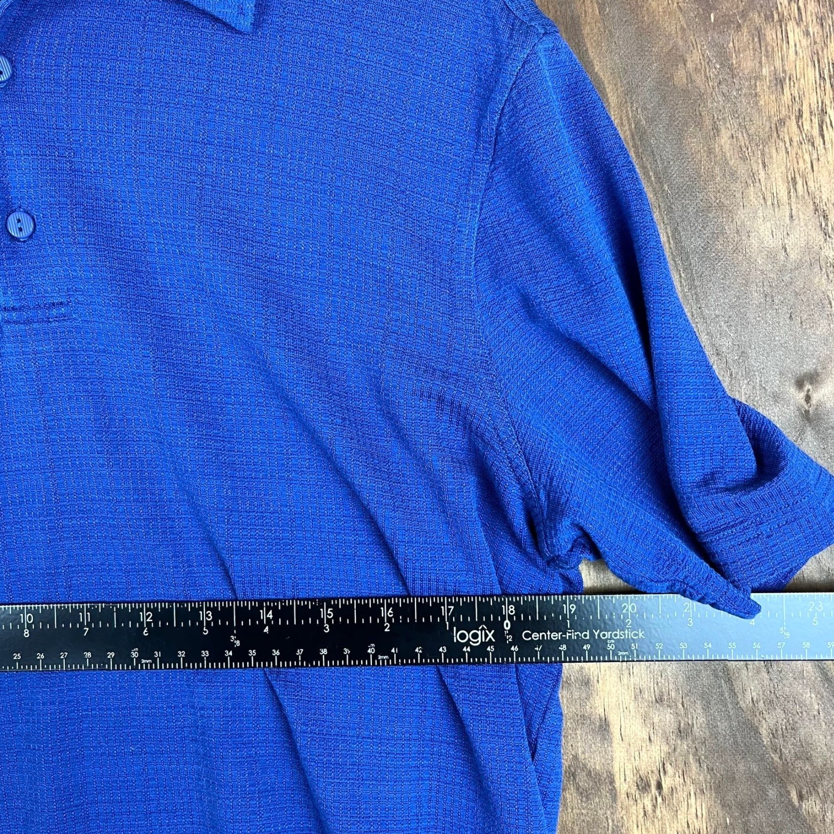 Vintage VINTAGE Jhane Barnes Polo Shirt Mens Blue Silk & Spandex Short Sleeve M Casual Wear 38 in Chest Knit Pattern 90s Mens Size US M / EU 48-50 / 2 - 6 Thumbnail