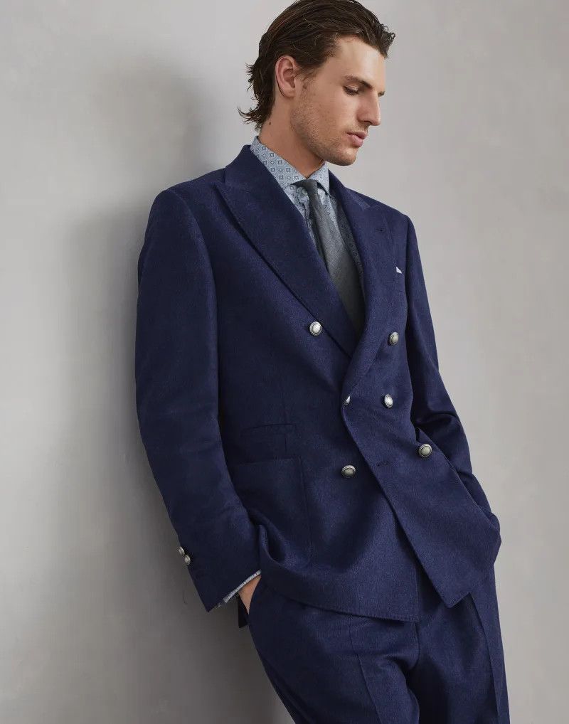 Brunello Cucinelli Suit in Navy Size 42R - 4 Thumbnail