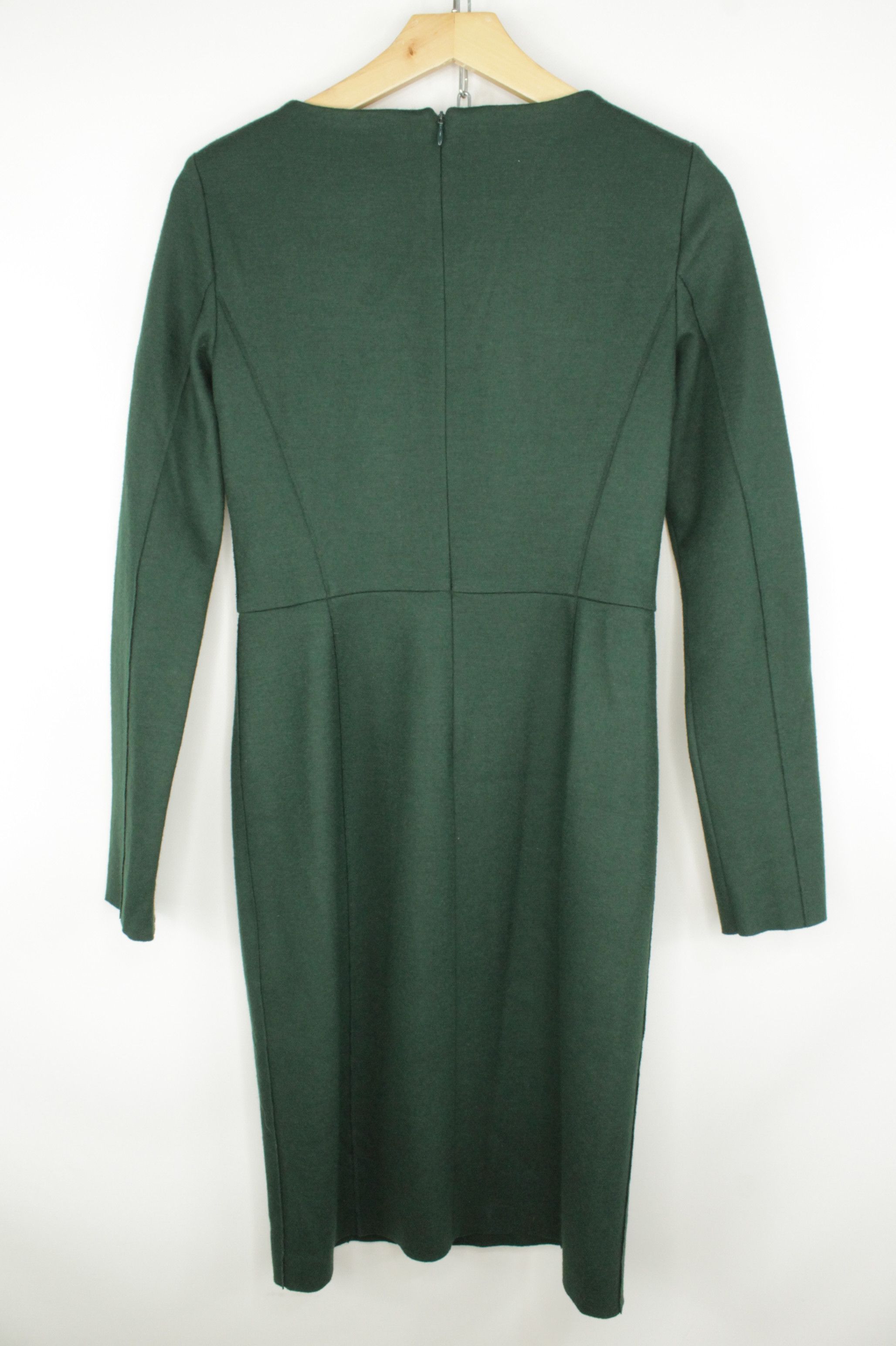 Harris Wharf London Harris Wharf London Knitted Green Wool Sheath Dress Size S / US 4 / IT 40 - 5 Thumbnail