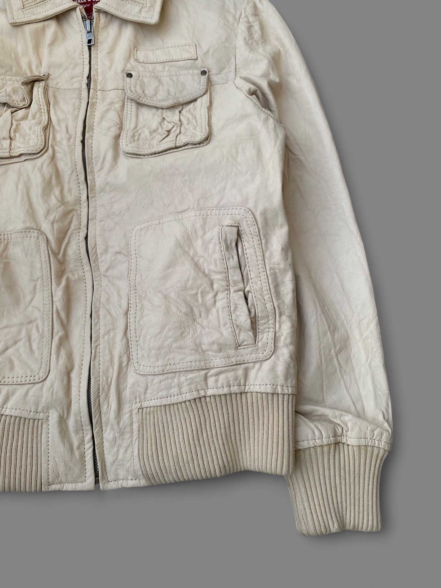 Jack & Jones Genuine Real Leather Jacket Avant Garde Goat Size US XL / EU 56 / 4 - 4 Thumbnail