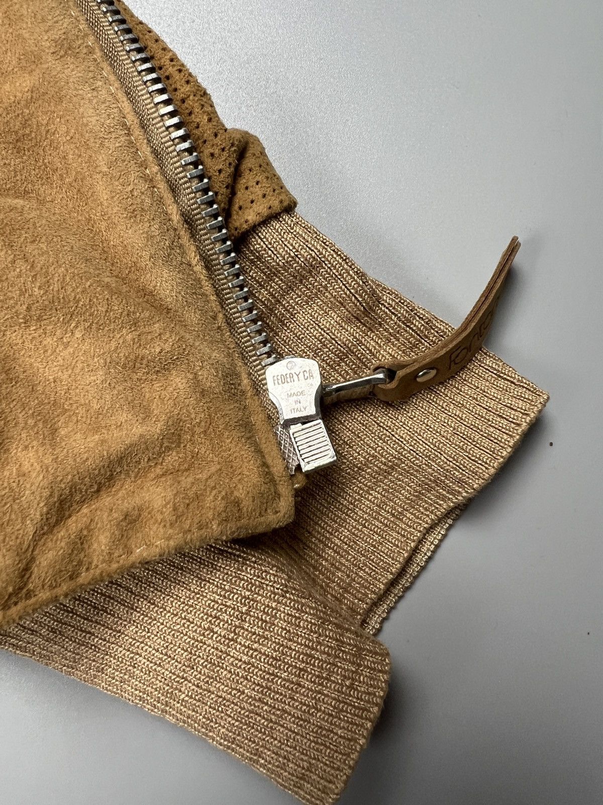 Designer Fontanelli Perforated Suede Jacket (Y0637) Size US XXL / EU 58 / 5 - 5 Thumbnail