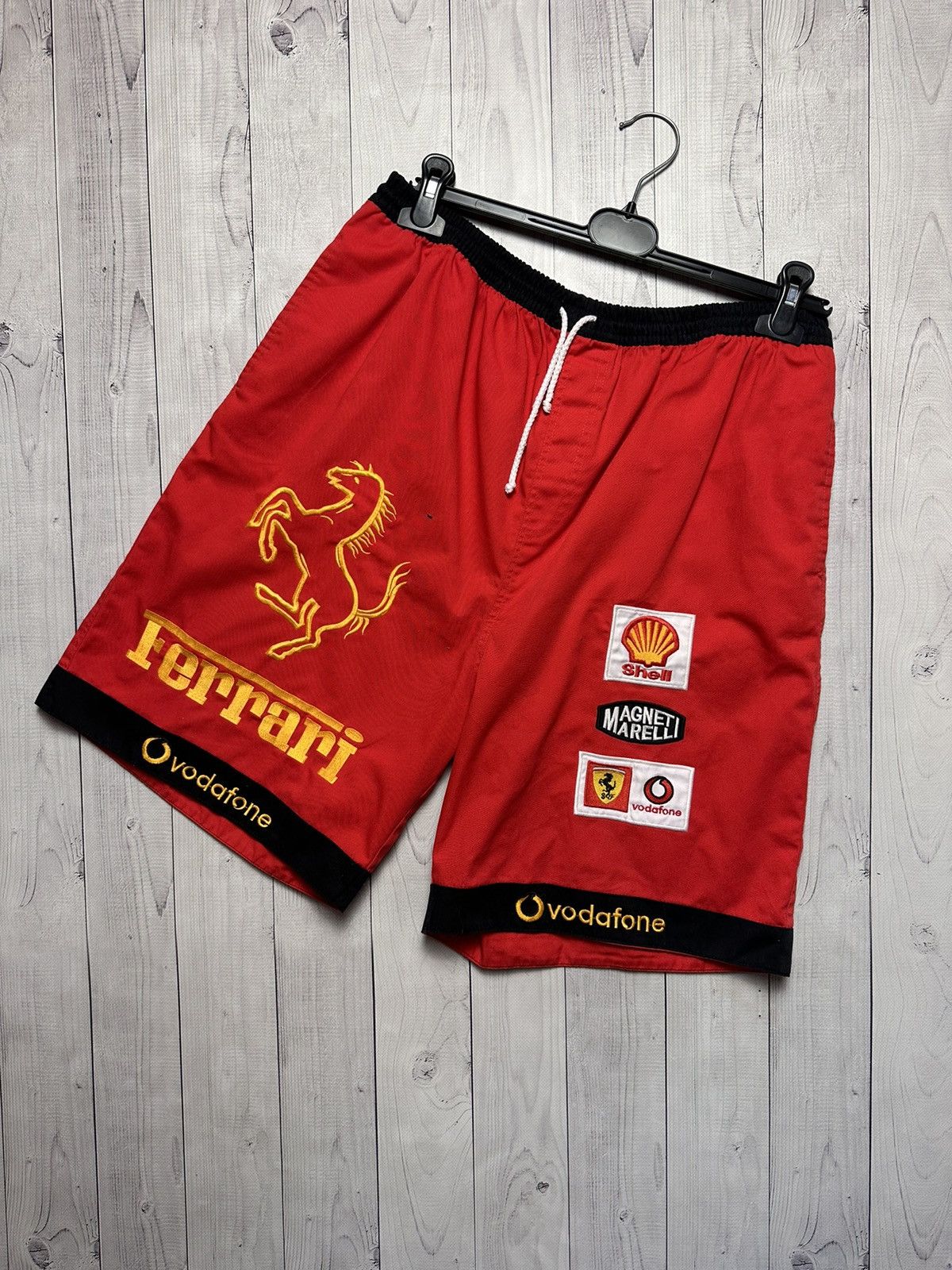 Vintage Ferrari racing shorts size XL logo rare