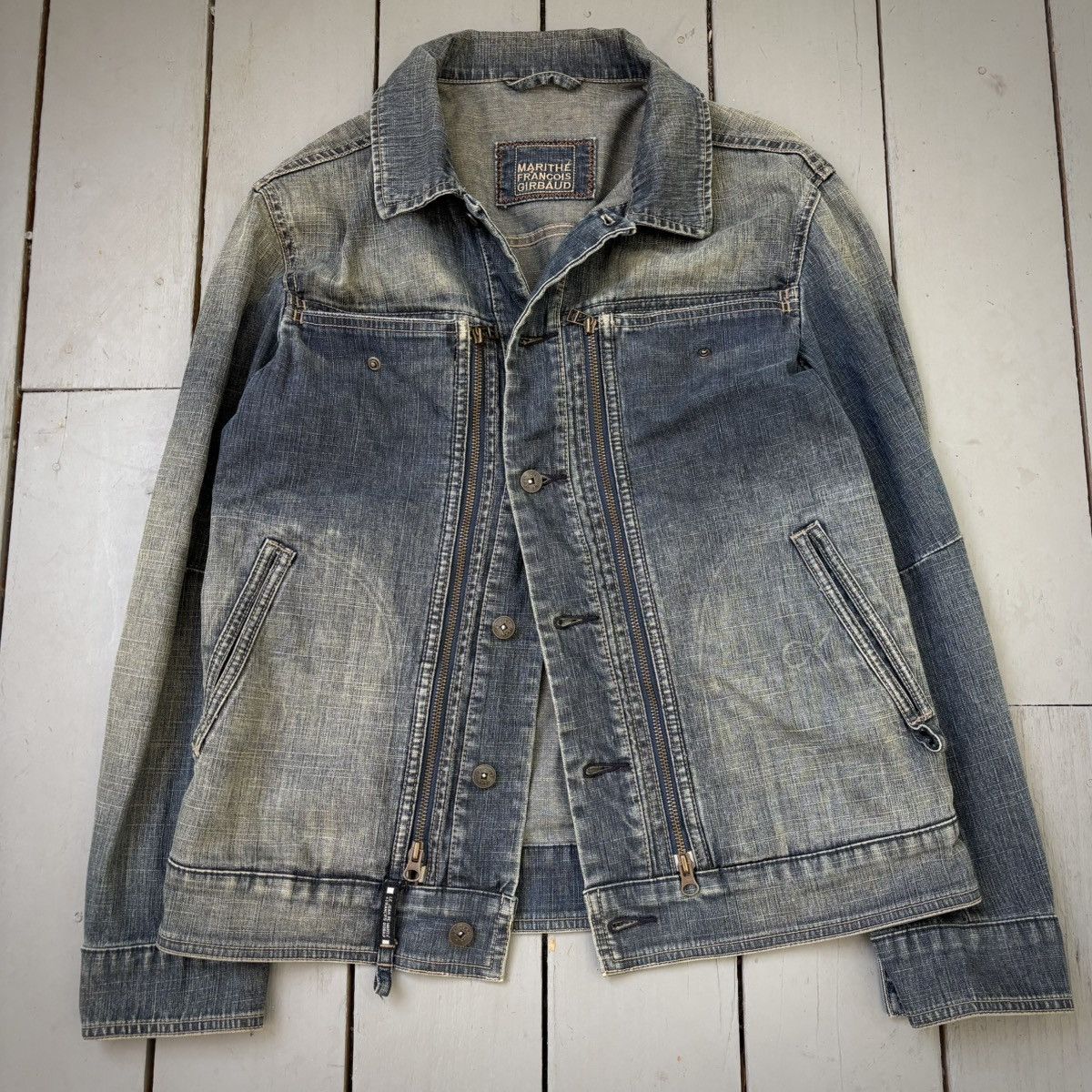 Marithe + Francois Girbaud Dual Zip Denim Jacket Size US M / EU 48-50 / 2 - 1 Thumbnail