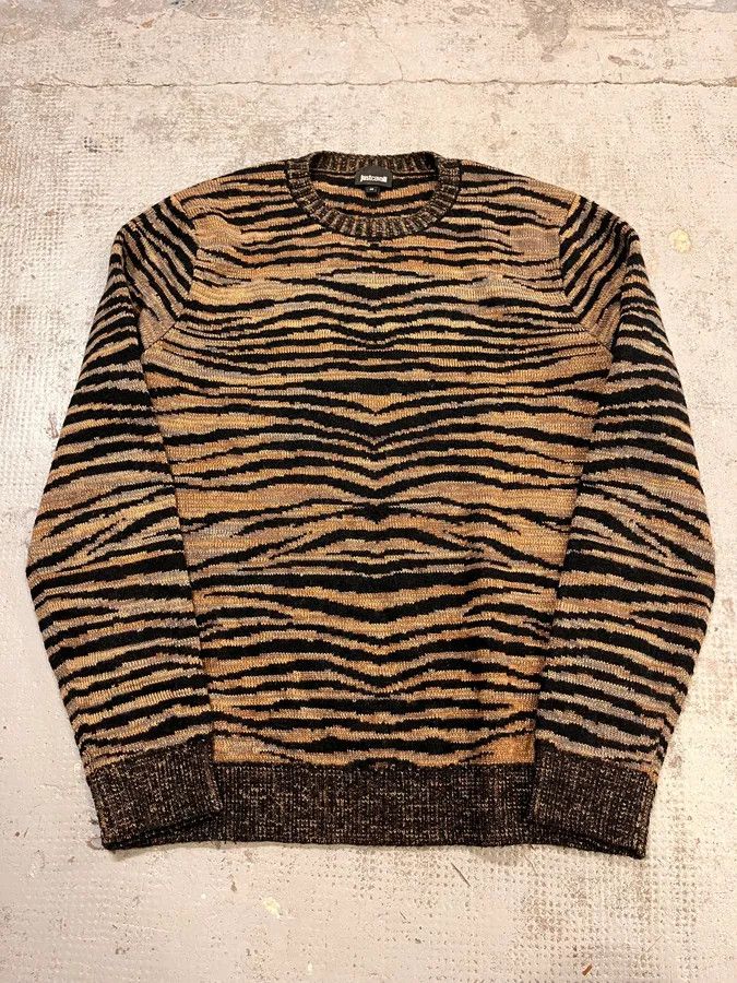 AW2017 Cavalli Brown & Black Tiger Sweater
