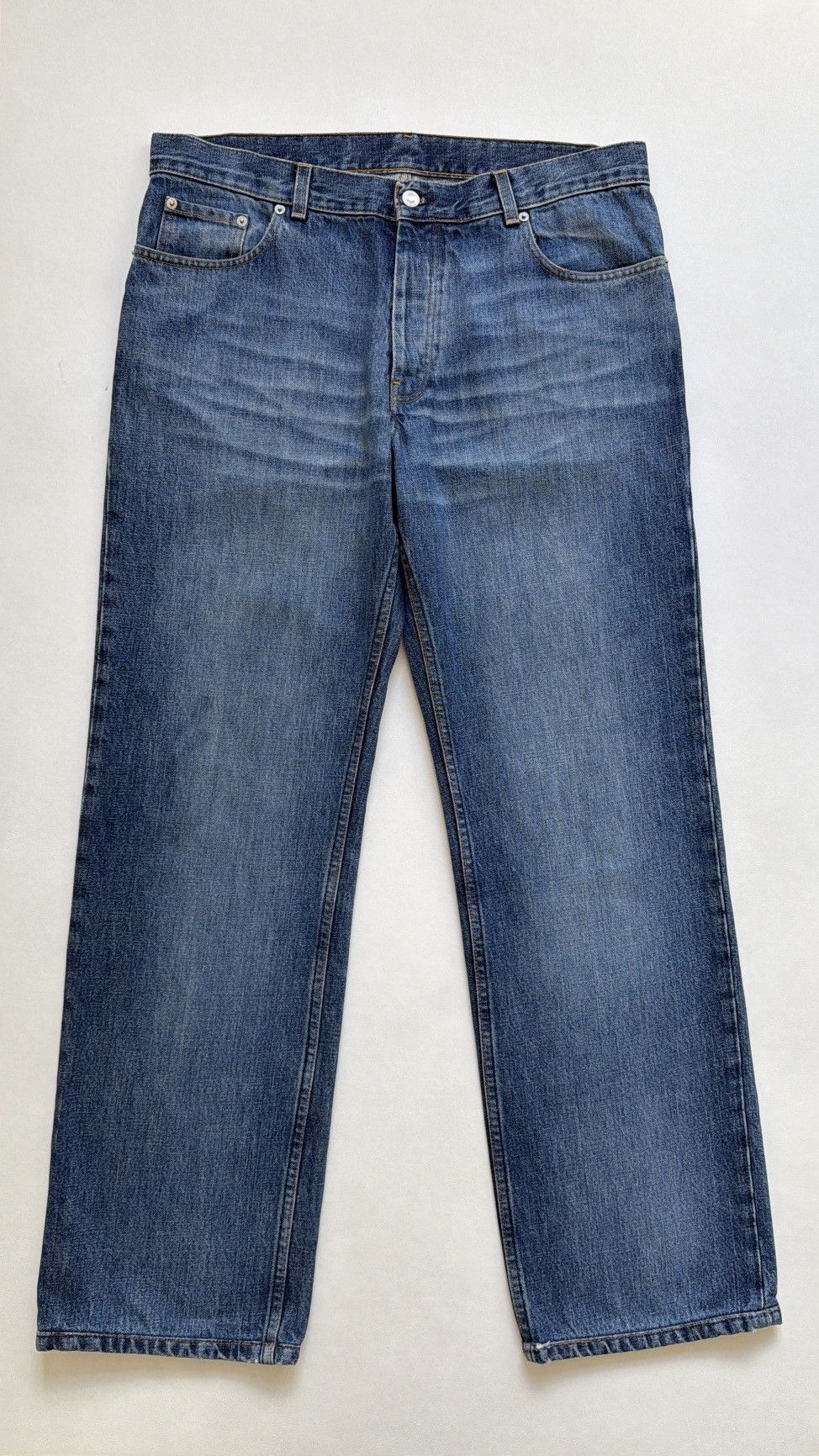 Helmut Lang OG ‘Whiskered Blue Denim’ Jeans Size US 36 / EU 52 - 1 Thumbnail