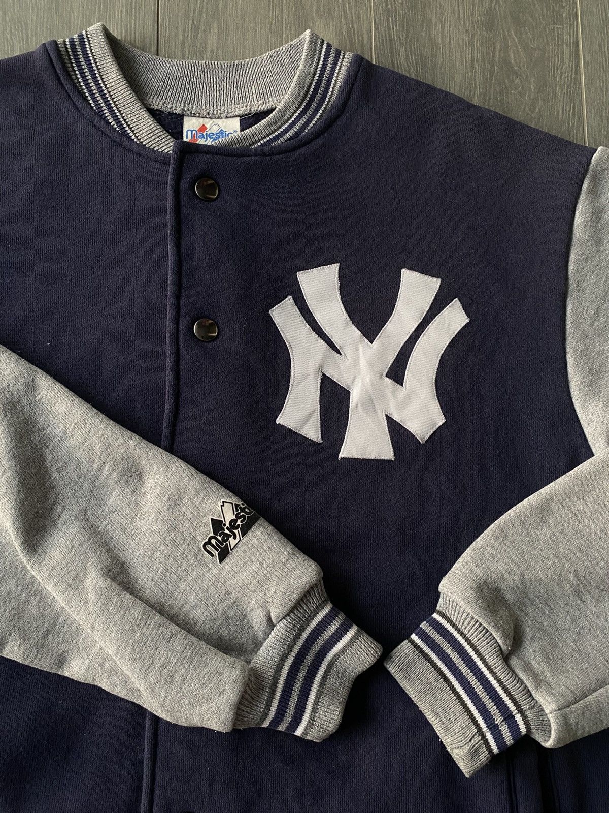 Majestic × New York Yankees × Vintage Vintage 90’s New York Yankees Bomber Jacket Size US M / EU 48-50 / 2 - 4 Thumbnail