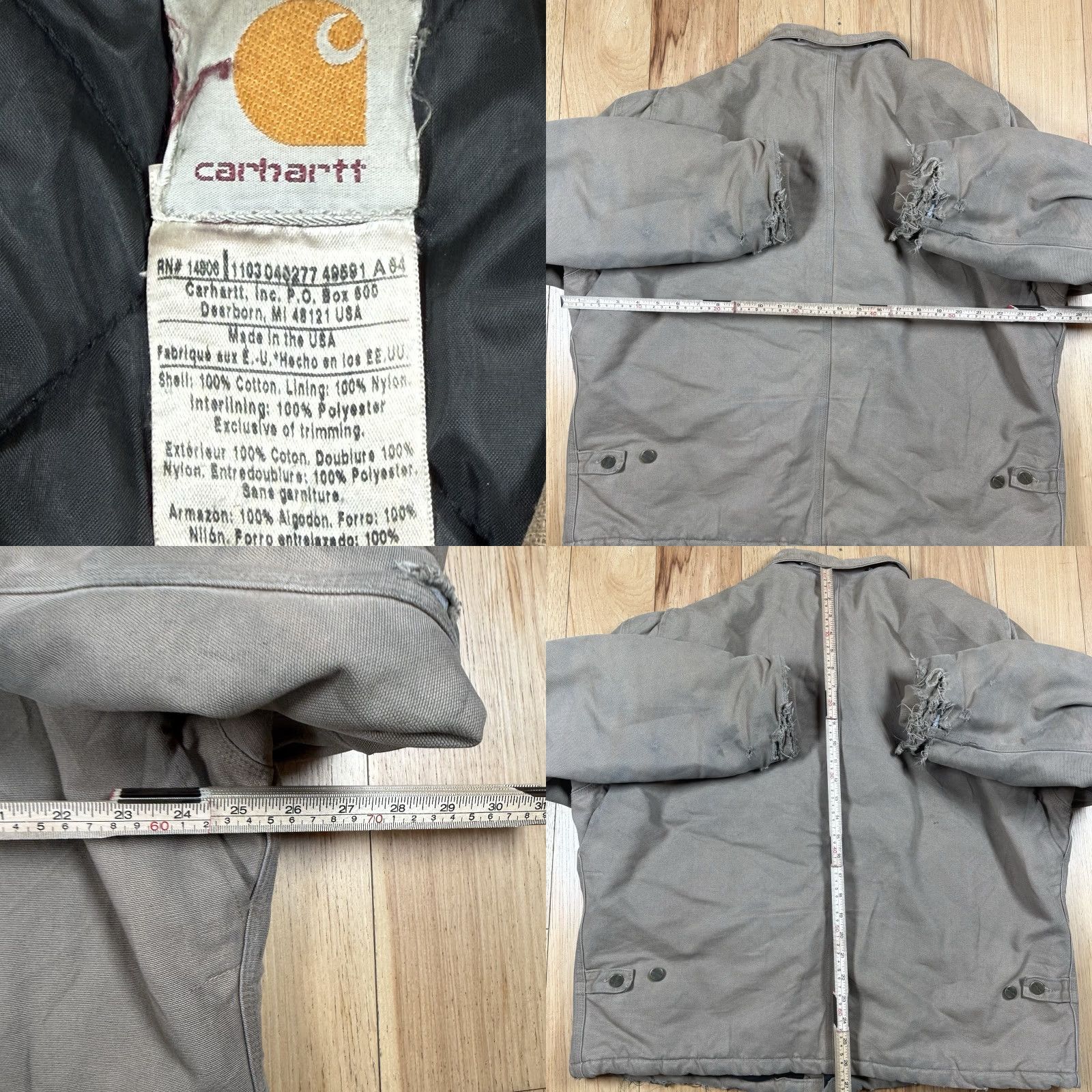 Carhartt VINTAGE Carhartt Jacket Coat Mens XL Regular Distressed Brown USA Made Bomber Jacket Workwear Brown Mens XL Size US XL / EU 56 / 4 - 8 Thumbnail