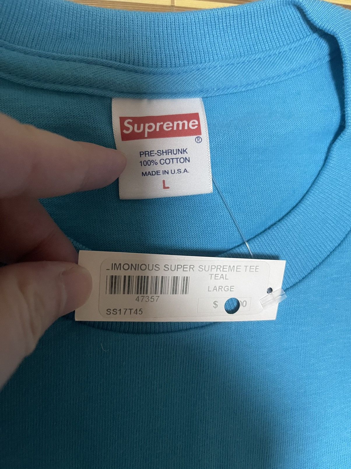 Supreme Supreme wifred Limonious super supreme tee teal Size US L / EU 52-54 / 3 - 3 Thumbnail