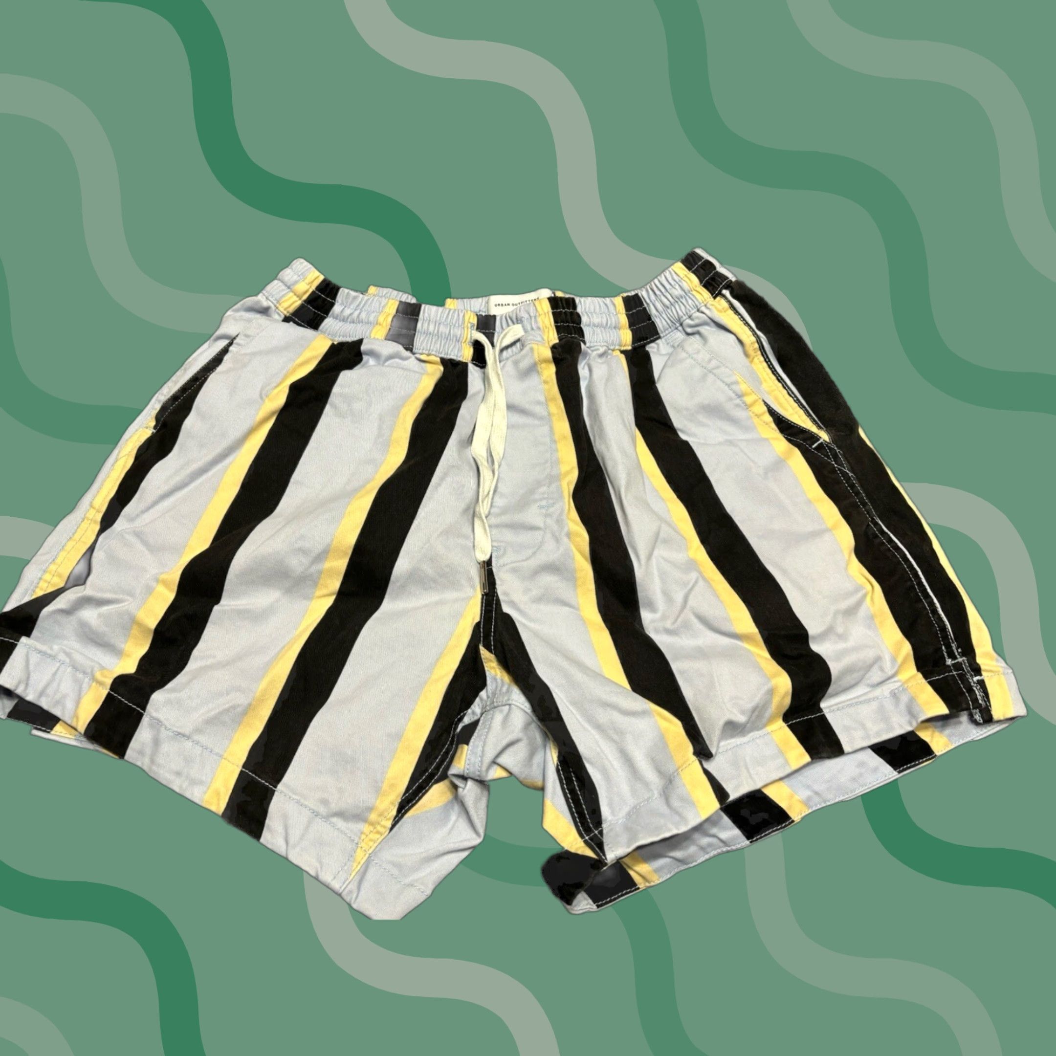 Urban Outfitters Urban Outfitters Striped Shorts Mens M Drawstring Athletic Multicolor G1 Size US 31 - 1 Thumbnail