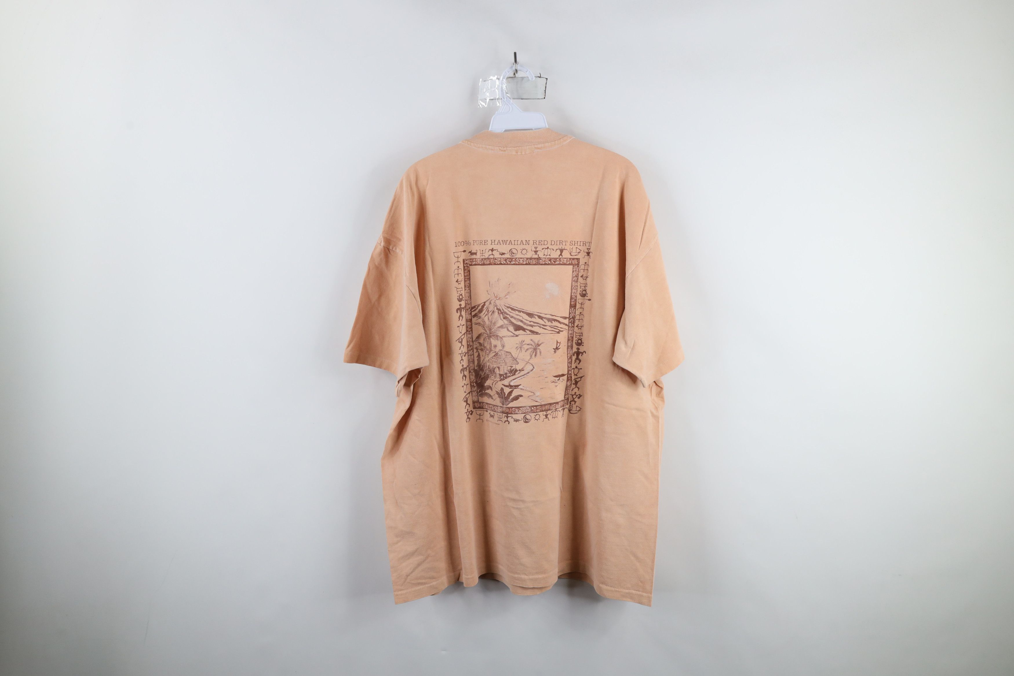 Vintage Vintage 90s Streetwear Stonewash Hawaii Cave Art T-Shirt USA Size US XXL / EU 58 / 5 - 12 Thumbnail