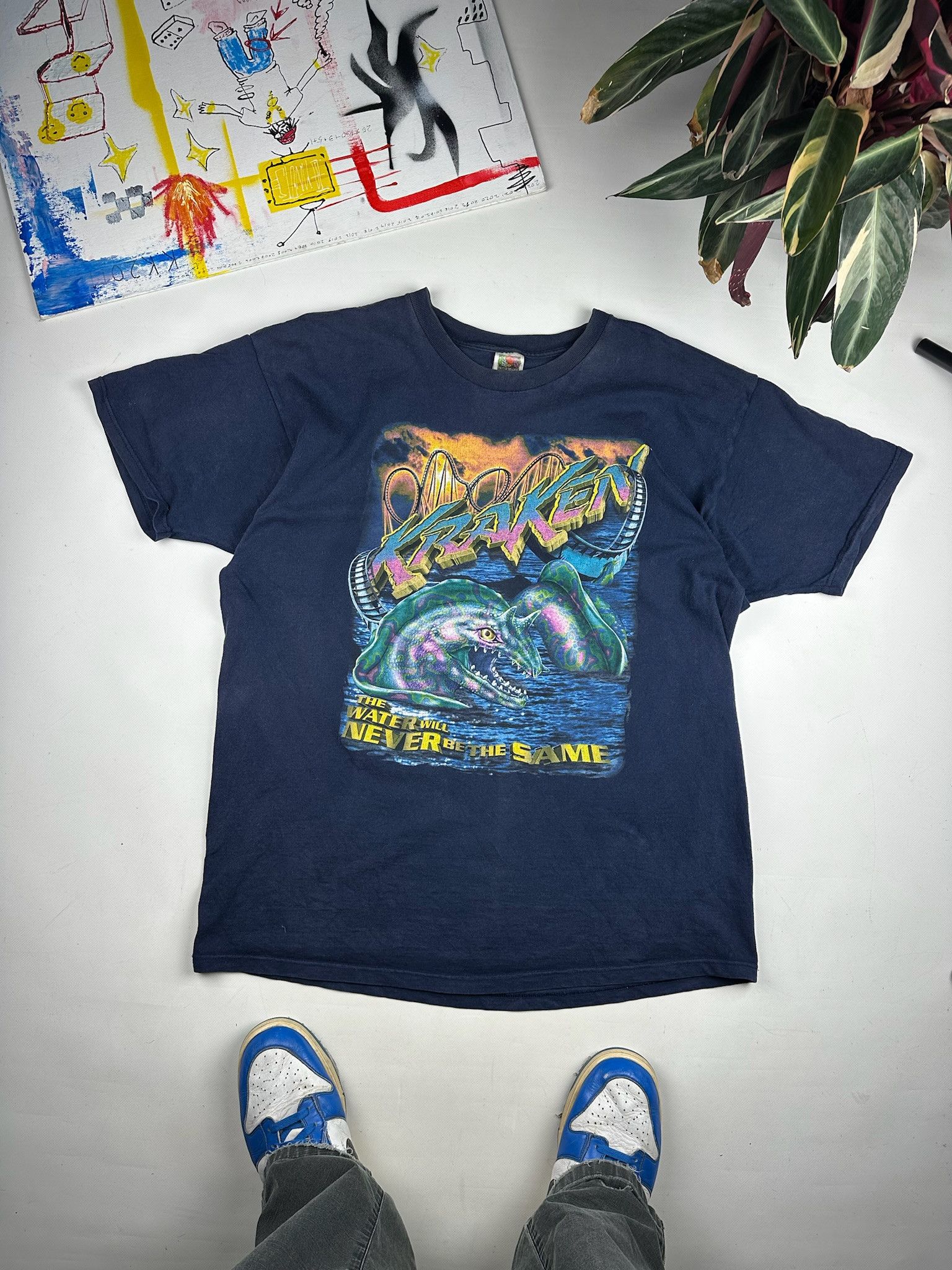 Expert Horror Vintage Kraken t-shirt monster theme park roller coaster Size US XL / EU 56 / 4 - 1 Thumbnail