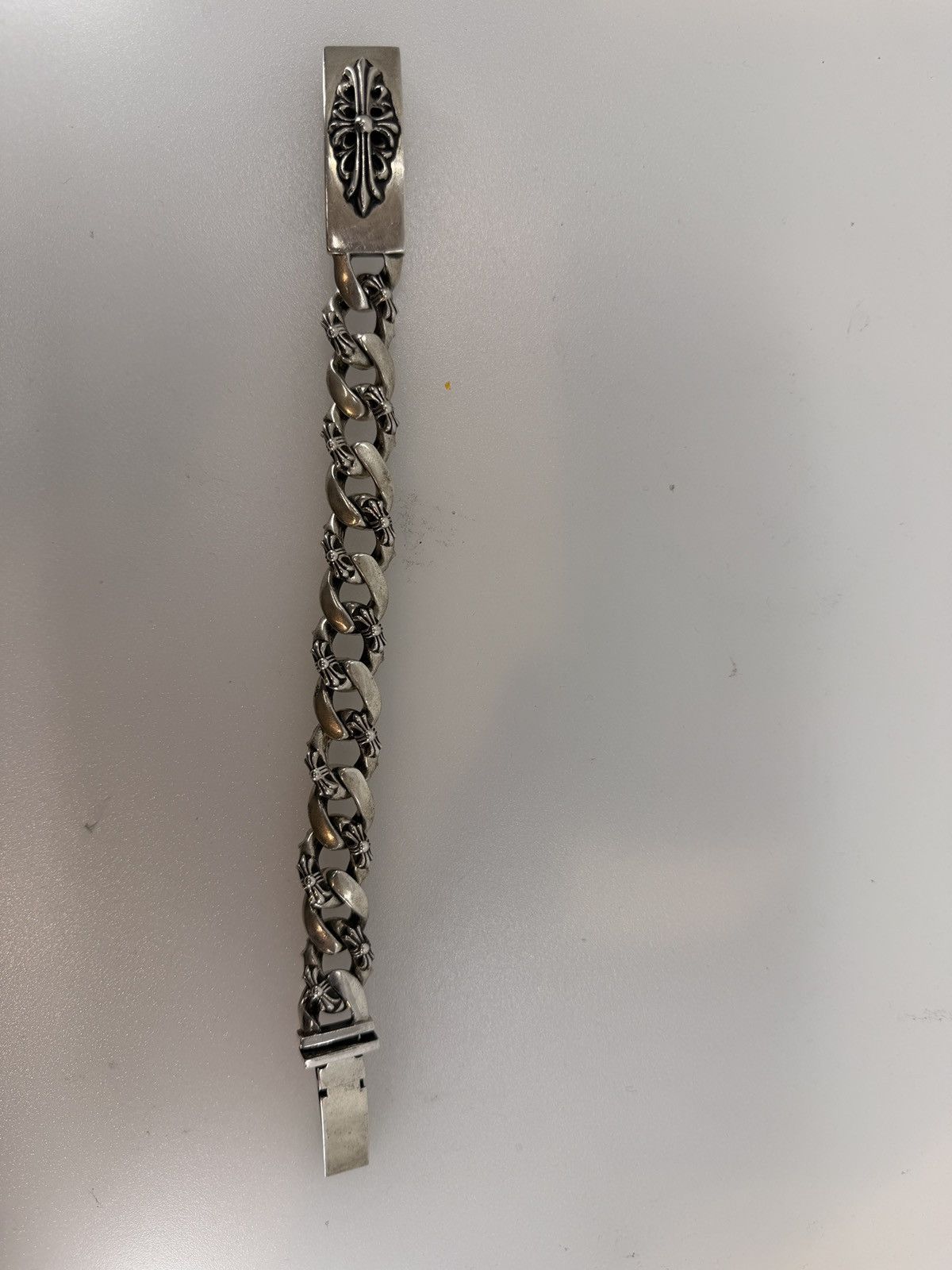 Chrome Hearts Chrome Hearts Silver Floral Cross Fancy Link Bracelet Size ONE SIZE - 1 Thumbnail