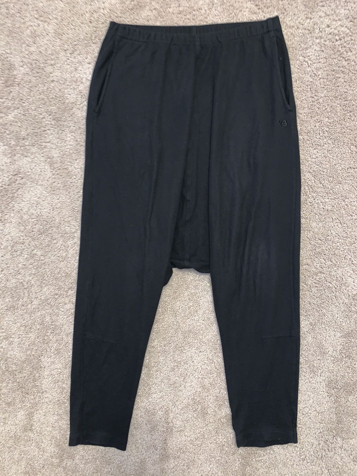 Y-3 Y-3 SAMPLE 1/1 DROP CROTCH COTTON JOGGERS Size US 32 / EU 48 - 1 Thumbnail