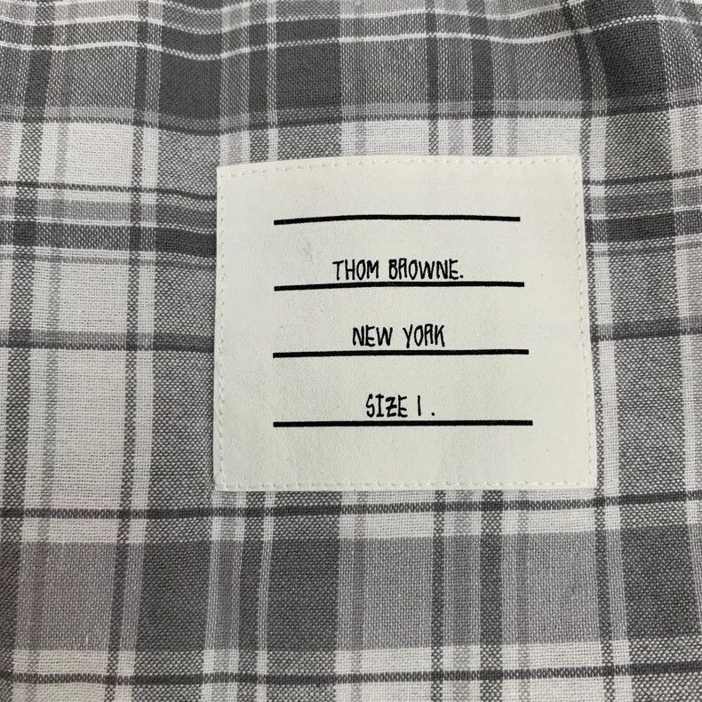 Thom Browne Thom Browne Gray striped cotton lapel single-breasted long- Size US S / EU 44-46 / 1 - 5 Thumbnail