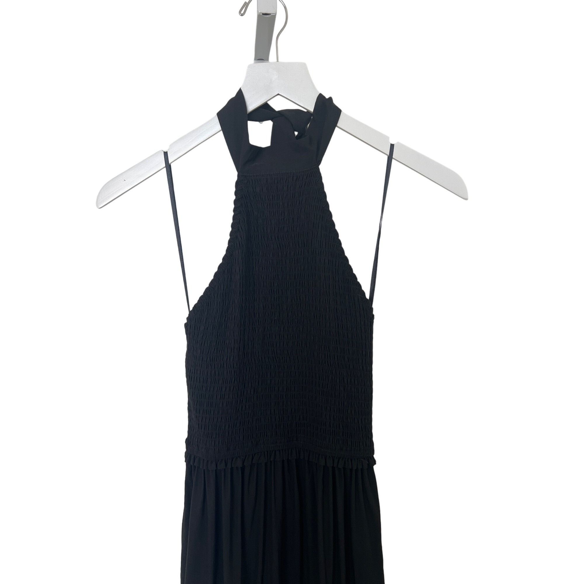 REVOLVE LBLC Naomi Black Smocked Halter Maxi Dress Size XS / US 0-2 / IT 36-38 - 4 Thumbnail