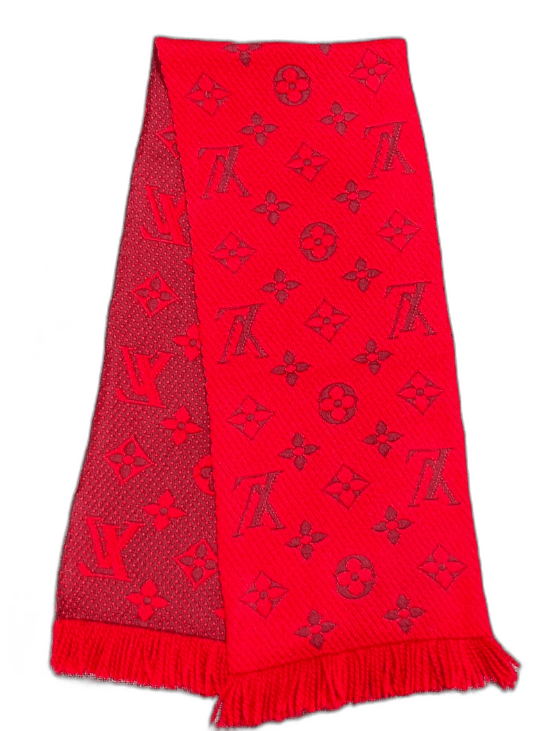 Louis Vuitton Red Wool Printed Scarf by Louis Vuitton-yf Size ONE SIZE - 1 Thumbnail
