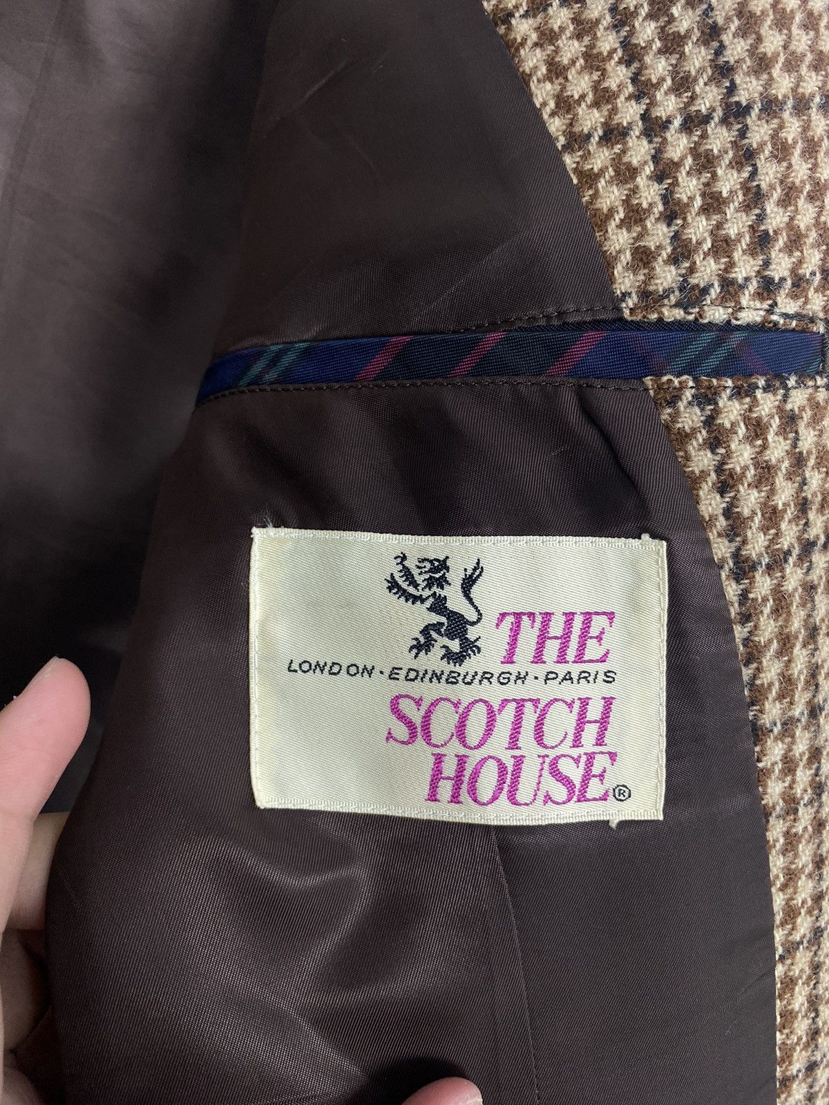 Vintage Rare‼️ Vintage The Scotch House Houndstooth Wool Coat Blazer Size US S / EU 44-46 / 1 - 5 Thumbnail