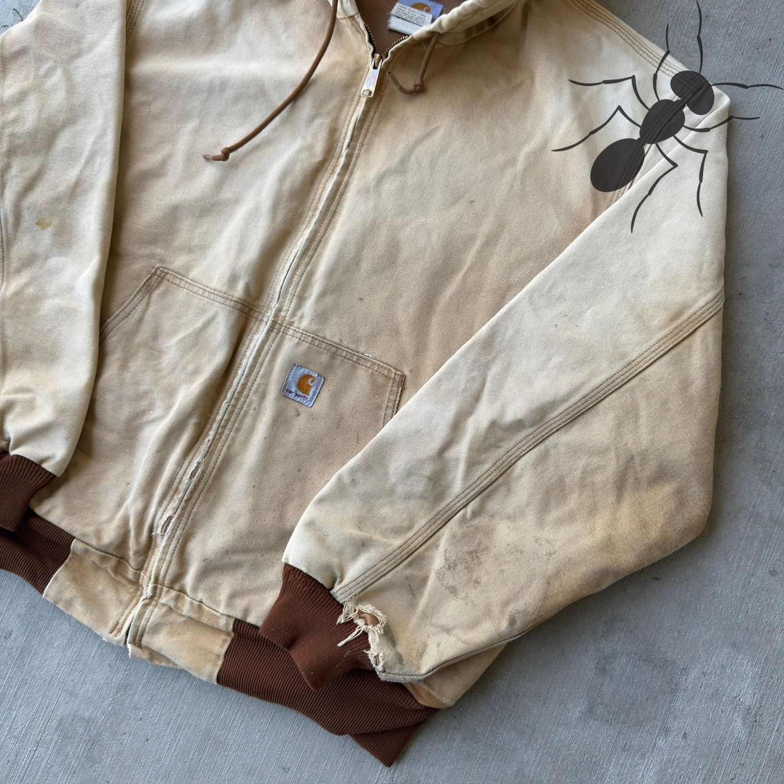 Carhartt × Vintage Carhartt J 131 BRN faded brown hooded work wear jacket Size US XL / EU 56 / 4 - 4 Thumbnail