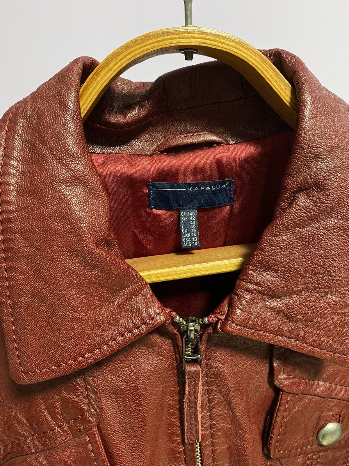 Vintage 🧥Vintage Real Leather Jacket Kapalua RARE Size L / US 10 / IT 46 - 5 Thumbnail